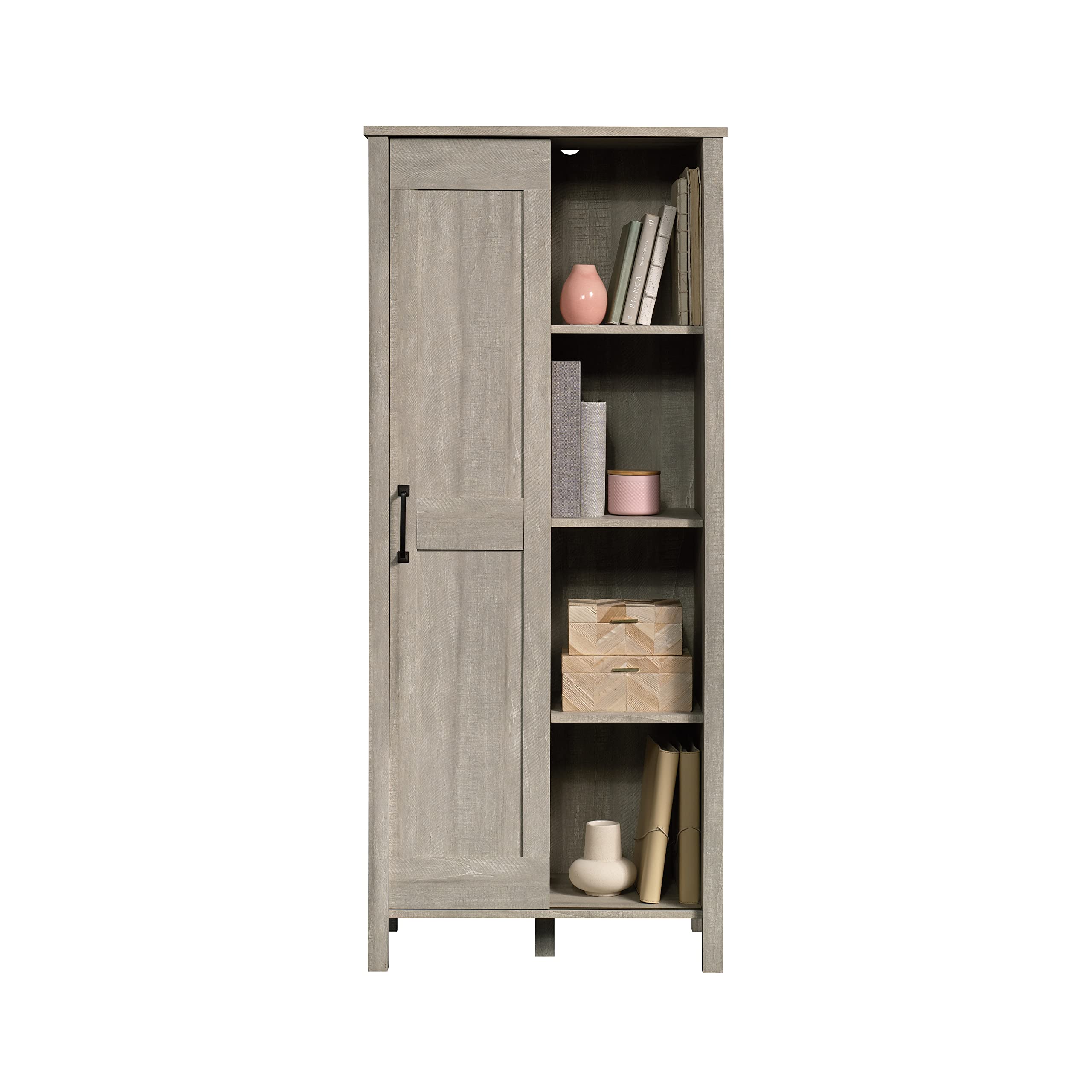 Sauder Spring Maple Sliding Door Storage Cabinet - Pantry Organizer for Kitchen, Bathroom, or Office - 36 Inch Wide Freestanding Storage Unit with Adjustable Shelves