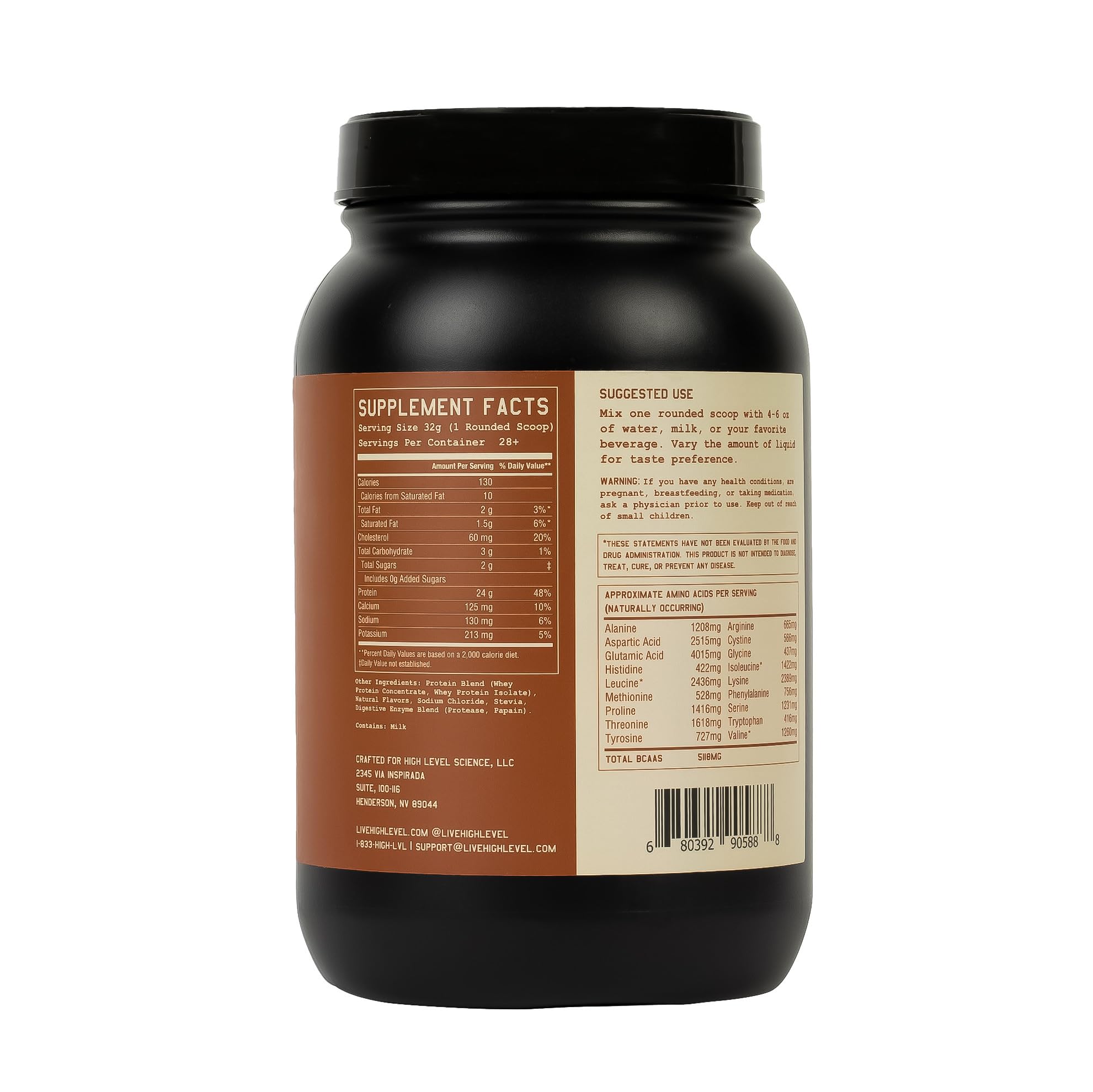 Premium Whey Protein Powder - 24g Protein per Serving, 2 lb, Salted Caramel Flavor, Stevia Sweetened | Ultra-Filtered, Non-GMO, Digestive Enzymes, No Artificial Additives | Post-Workout Recovery, Muscle Building, Healthy Breakfast Shake | Made in USA