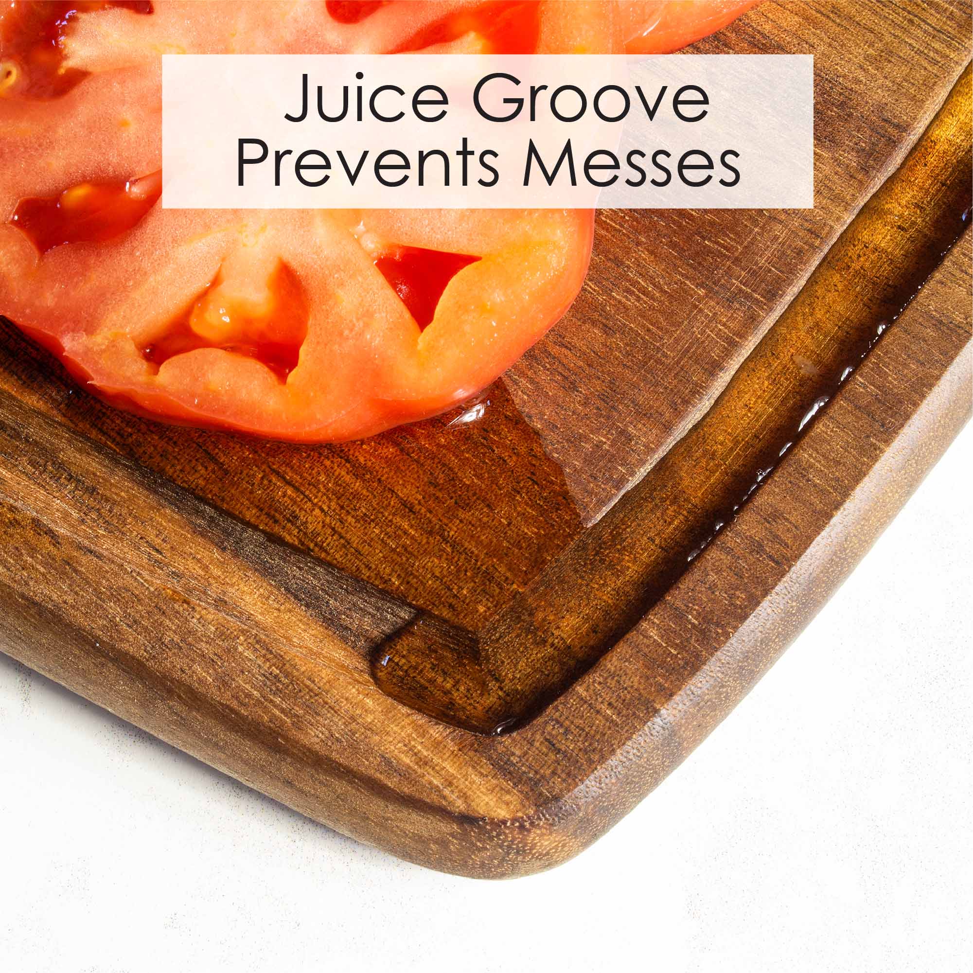 TB Home® Premium Bamboo Cutting Board with Juice Groove - 15