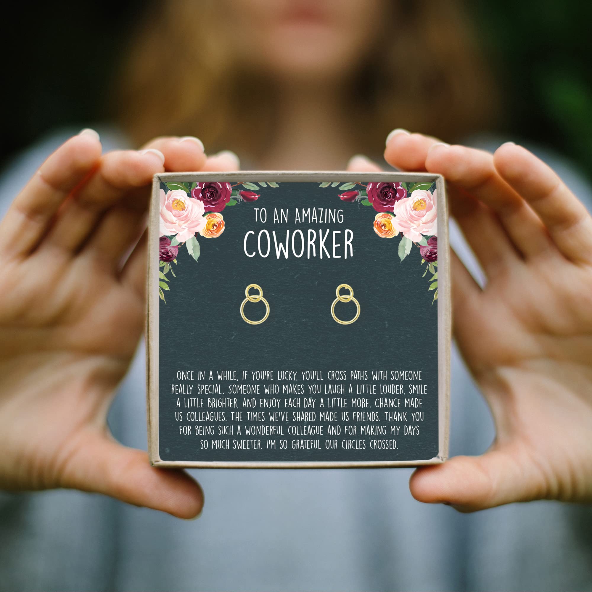 Heart Coworker Earrings - Elegant Jewelry Gift for Birthday, Christmas, Valentine's Day | Perfect for Office Wear, Friendship Gifts & Special Occasions