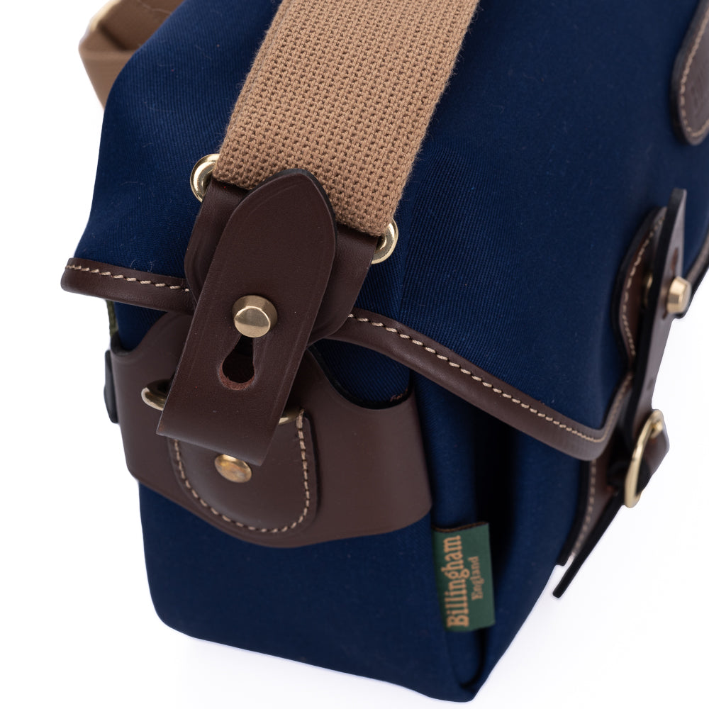 Billingham Hadley Pro Small Camera Bag - Navy Canvas Waterproof DSLR Shoulder Bag for Travel & Photography