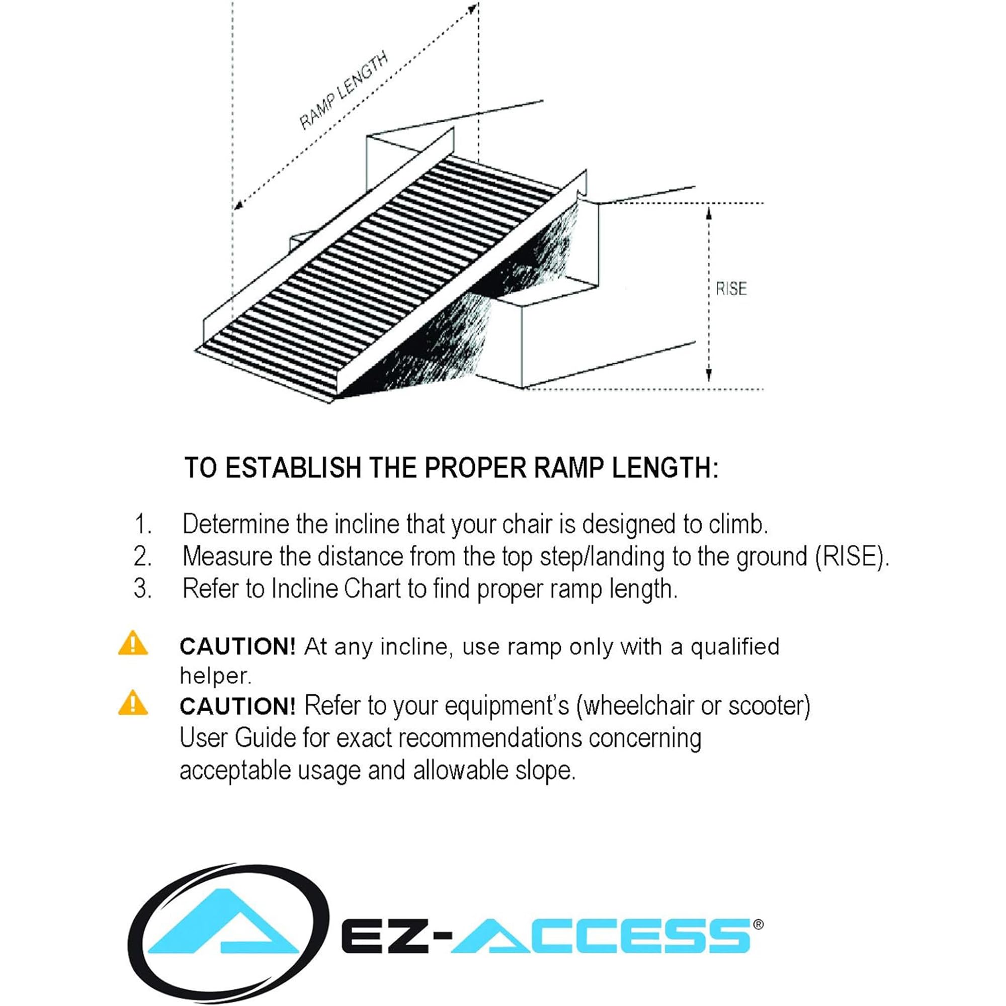 EZ-ACCESS 3ft x 30in Portable Singlefold Wheelchair Ramp with Ergonomic Handles & Anti-Slip Tread | Lightweight Aluminum Mobility Ramp for Home Entry, Vehicles & Threshold Access