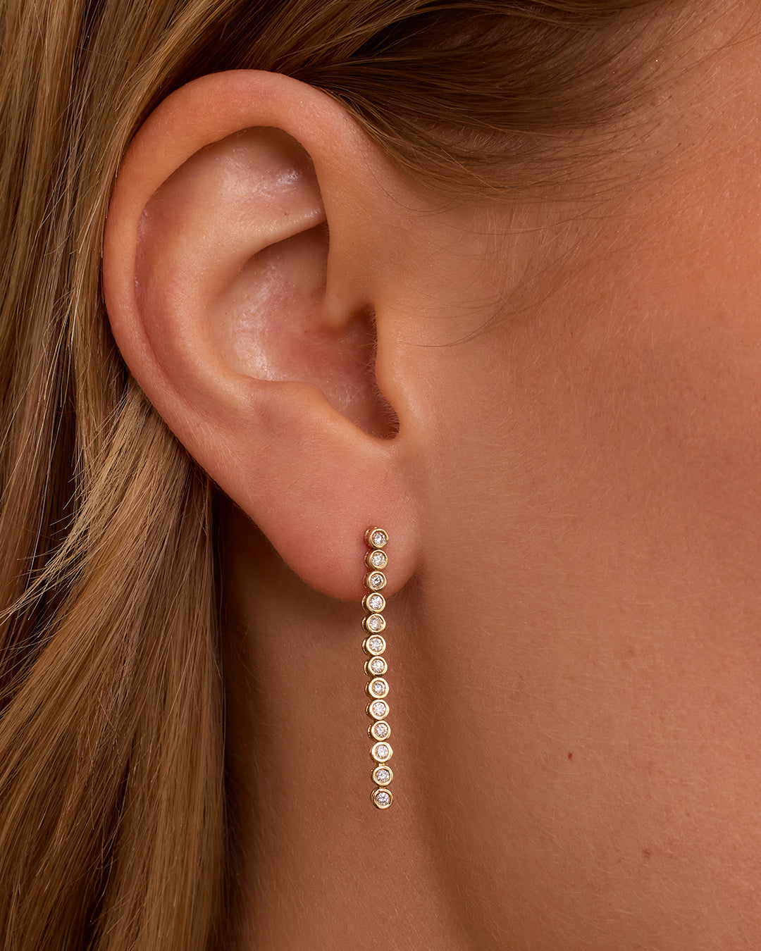 Lab Grown Diamond Tennis Drop Earrings - Classic Elegant Dangle Earrings for Women | Perfect for Weddings, Parties & Special Occasions