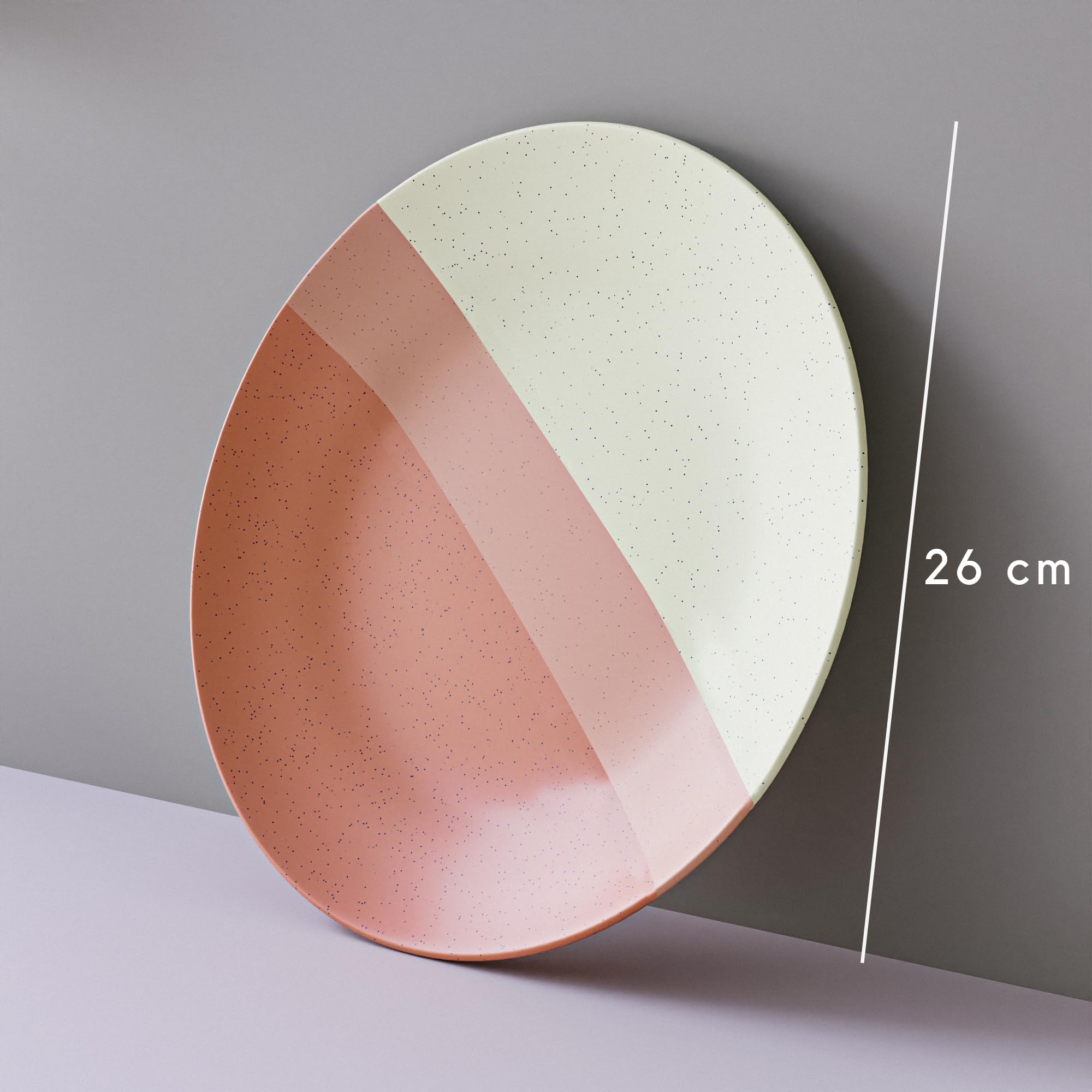 **Handcrafted 10.5-Inch Ceramic Dinner Plates Set of 6 - Pink Matte Finish | Microwave & Dishwasher Safe | Elegant Tableware for Restaurants, Weddings & Everyday Dining**