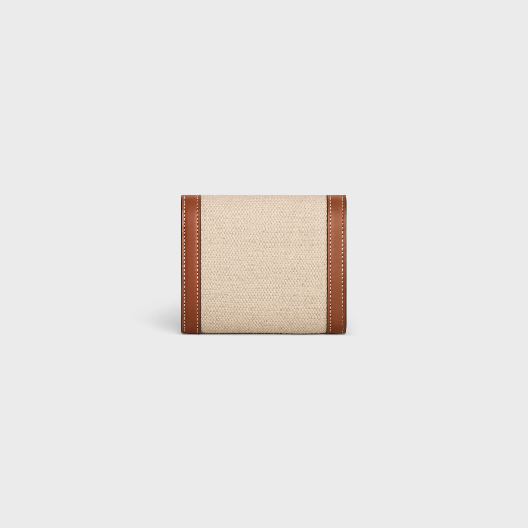 Celine Small Flap Wallet Triomphe in Textile and Calfskin - Stylish & Durable Designer Wallet for Women | Perfect for Everyday Use, Travel & Gift Giving