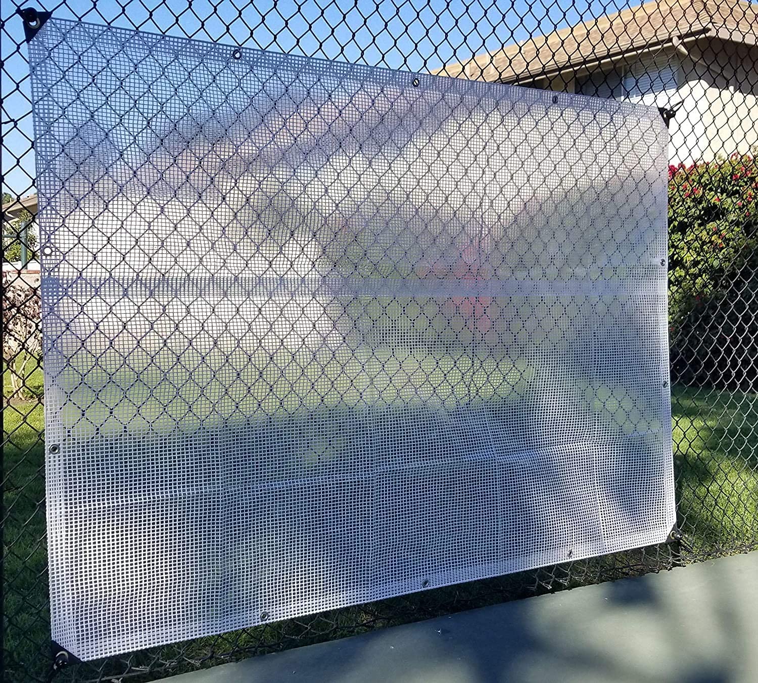 Heavy Duty Clear Reinforced Poly Tarp - 14 Mil Thick, 24' x 30' - Waterproof, UV Resistant for Construction, Camping & Outdoor Protection