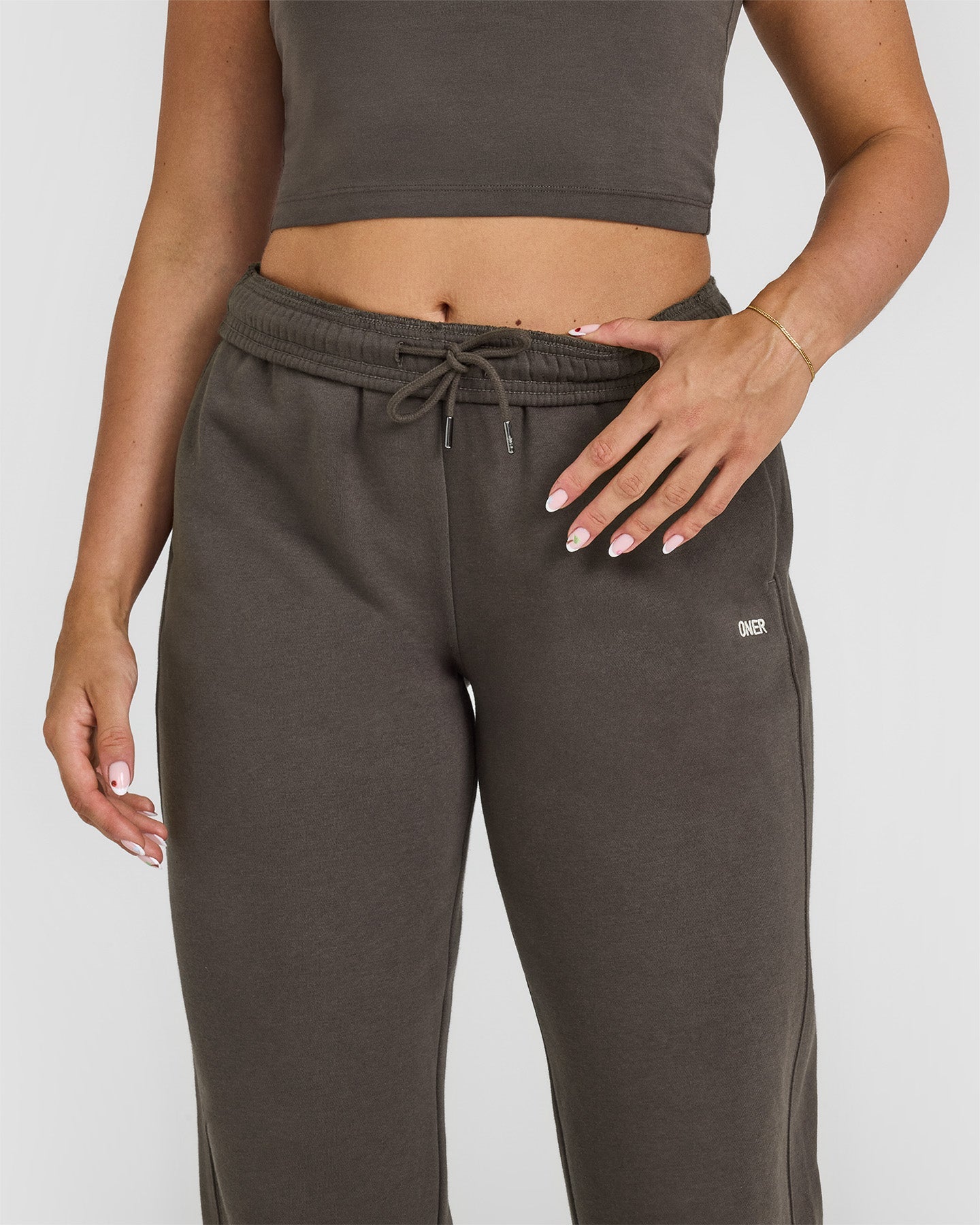 Women's High Waisted Soft Stretch Joggers - Deep Taupe | Comfortable Lounge Pants for Yoga, Running & Casual Wear