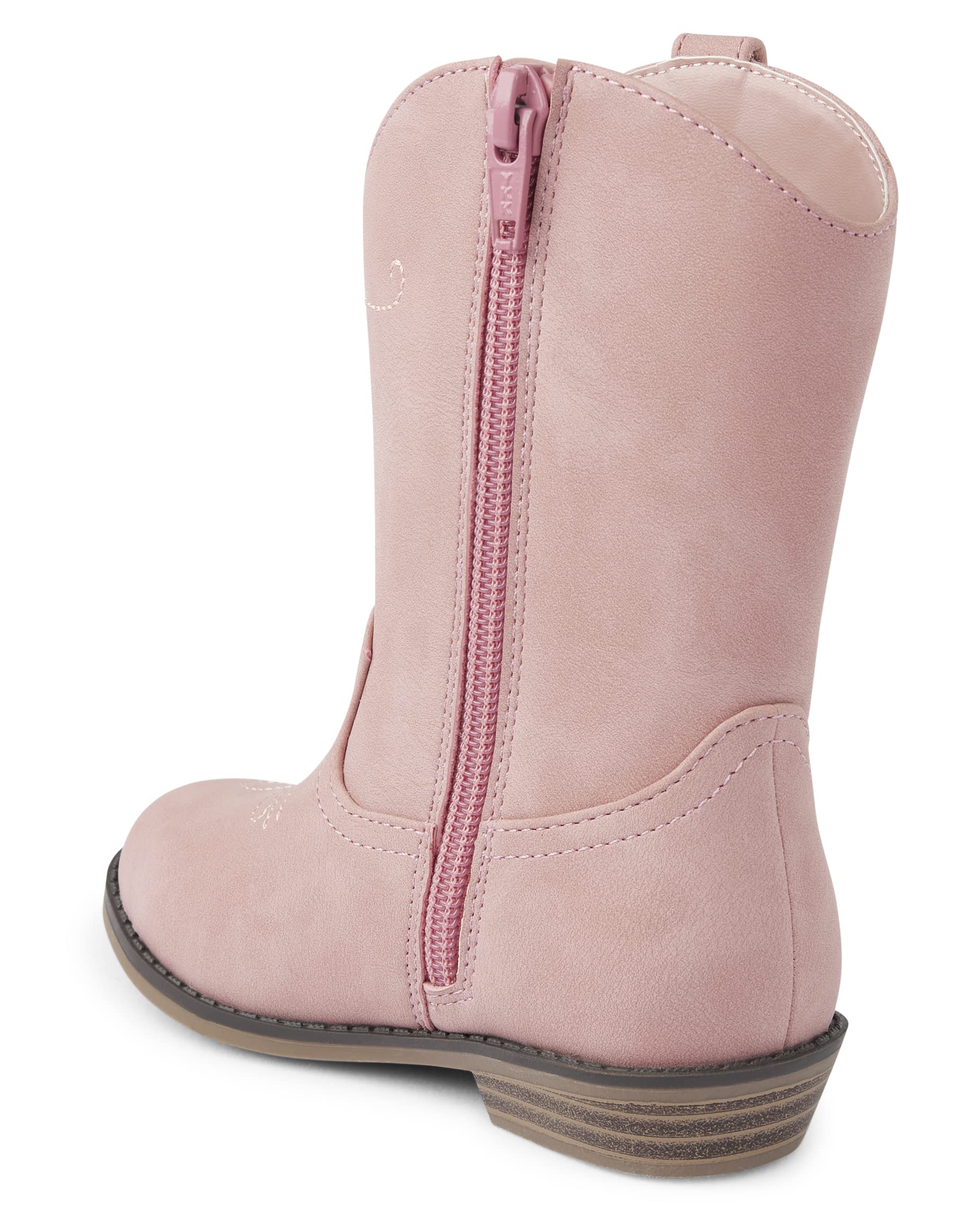 Gymboree Girls Red Cowgirl Boots - Western Style Ankle Boots for Kids, Comfortable & Stylish for Playdates, Parties & Outdoor Adventures