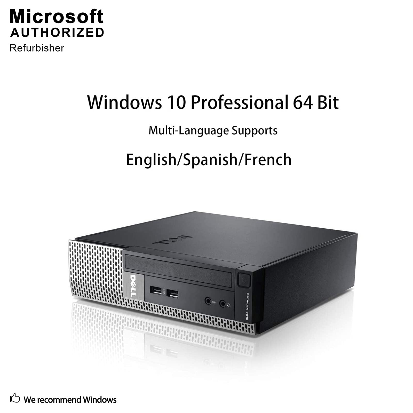 Dell OptiPlex 7010 Ultra Small Business Desktop Computer - Intel Core i5 Processor, 8GB RAM, 500GB HDD, Windows 10 Pro | Includes 24