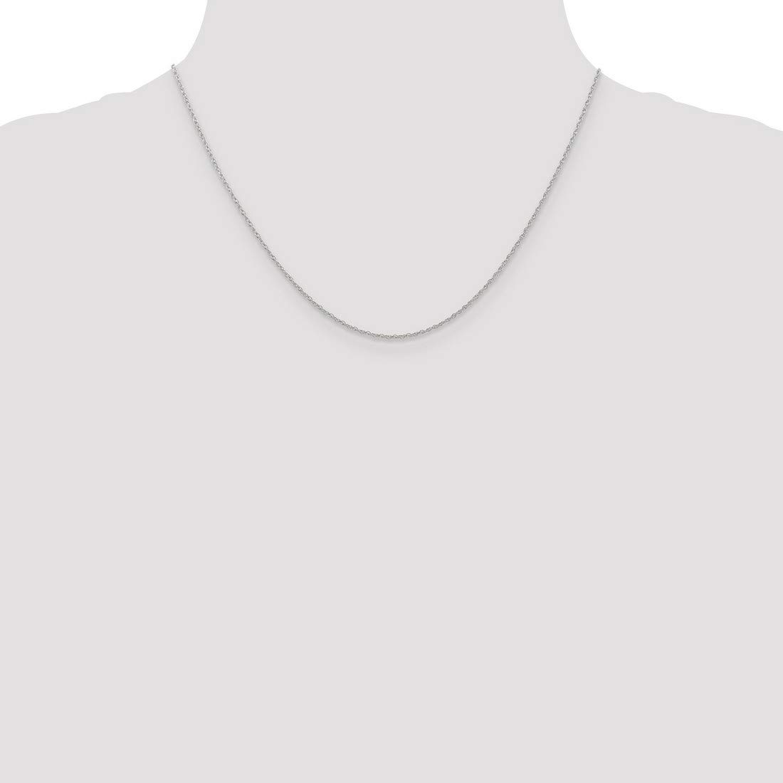 10K White Gold Thin Cable Rope Chain Necklace for Women - Elegant Pendant Necklace for Everyday Wear & Special Occasions