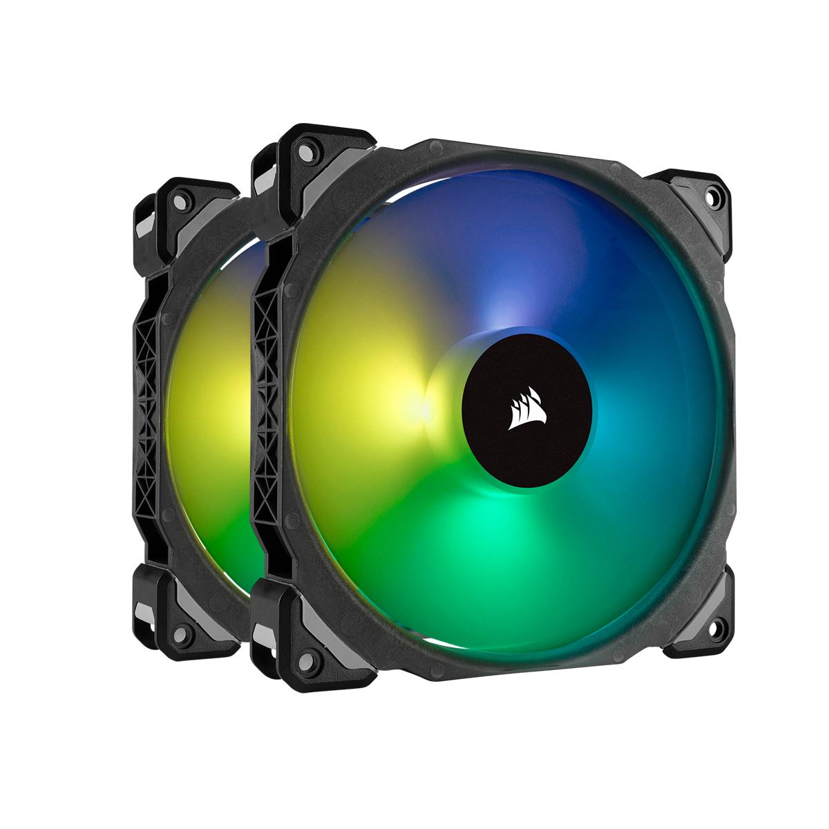 Corsair ML140 PRO RGB 140mm PWM Magnetic Levitation Cooling Fan Twin Pack - High Performance PC Case & CPU Cooler for Gaming Rigs & Workstations