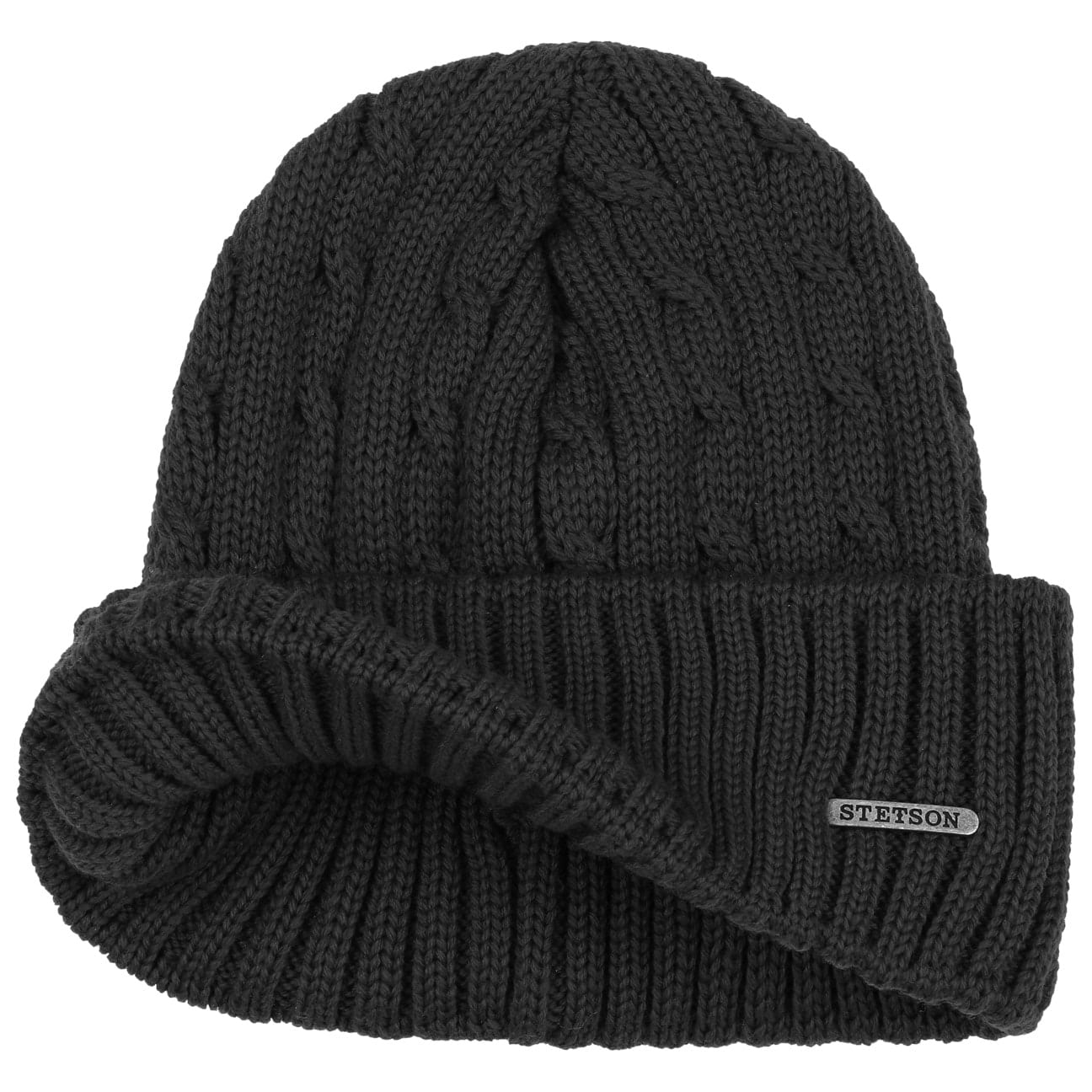 Stetson Georgia Wool Knit Hat with Cuff - Warm Winter Beanie for Men & Women - Perfect for Skiing, Hiking, and Outdoor Activities