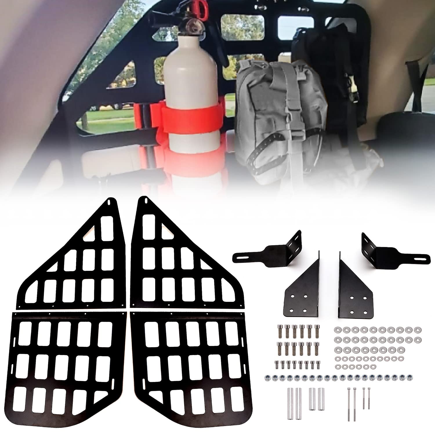 **2010-2024 Toyota 4Runner Rear Window MOLLE Panel - Modular Storage System for Cargo & Gear Organization | Perfect for Off-Road, Camping & Overlanding Adventures**