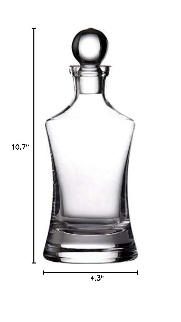 Marquis by Waterford Personalized Crystal Whiskey Decanter Set with 4 Engraved Glasses - Custom Engraved Scotch, Bourbon & Liquor Decanter Gift Set - Perfect for Anniversary, Wedding & Housewarming Gifts