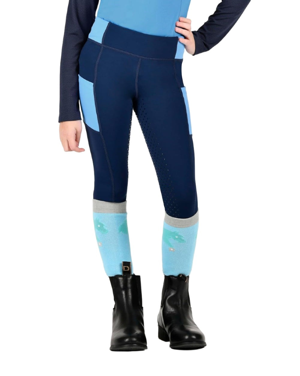 Dublin Kids' Everyday Riding Tights - Comfortable Equestrian Leggings for Girls & Boys - Perfect for Horseback Riding Lessons, Training & Stable Activities