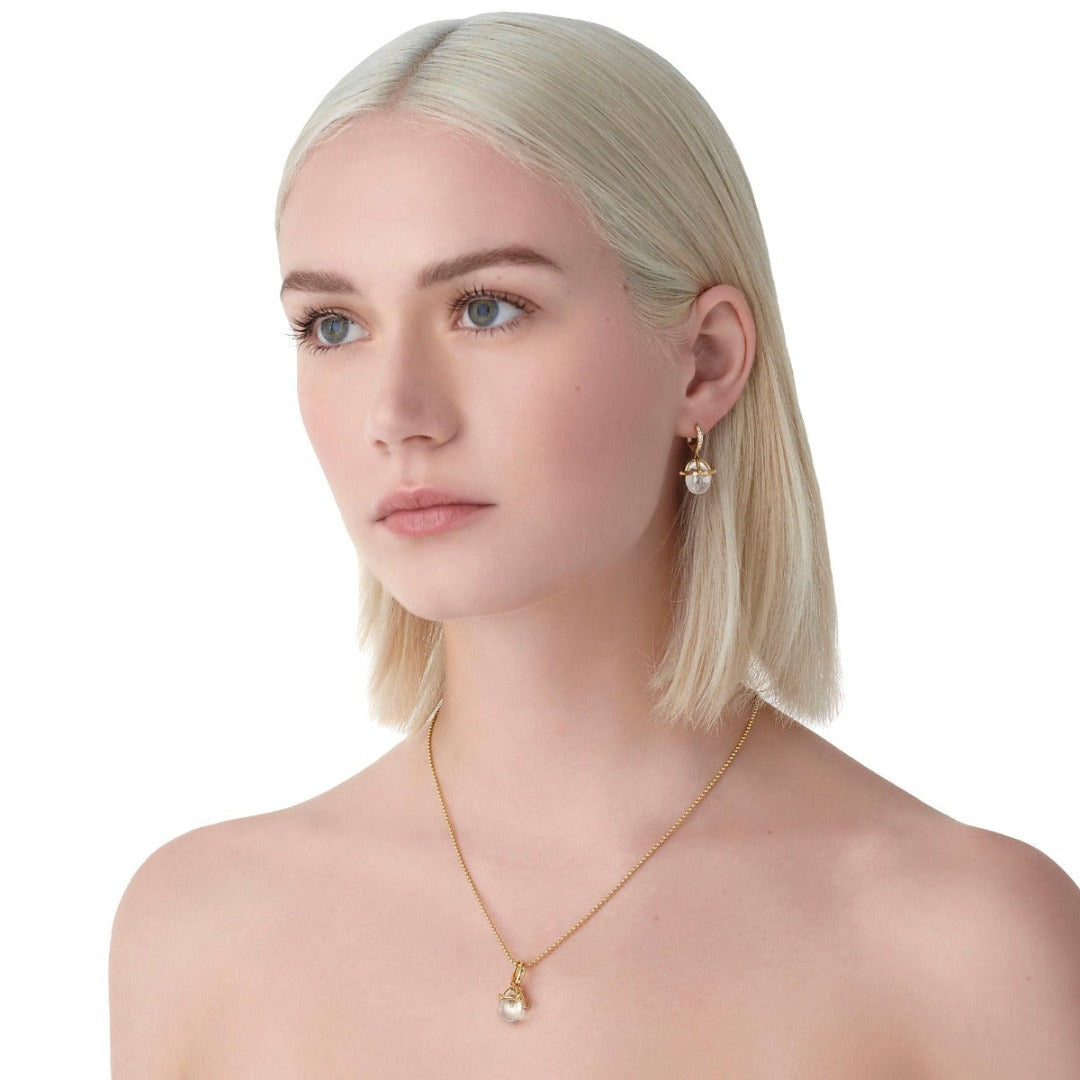 Temple St. Clair Granulated Amulet Necklace - 18K Gold Plated Charm Pendant for Women | Perfect for Everyday Wear, Gift Giving & Special Occasions