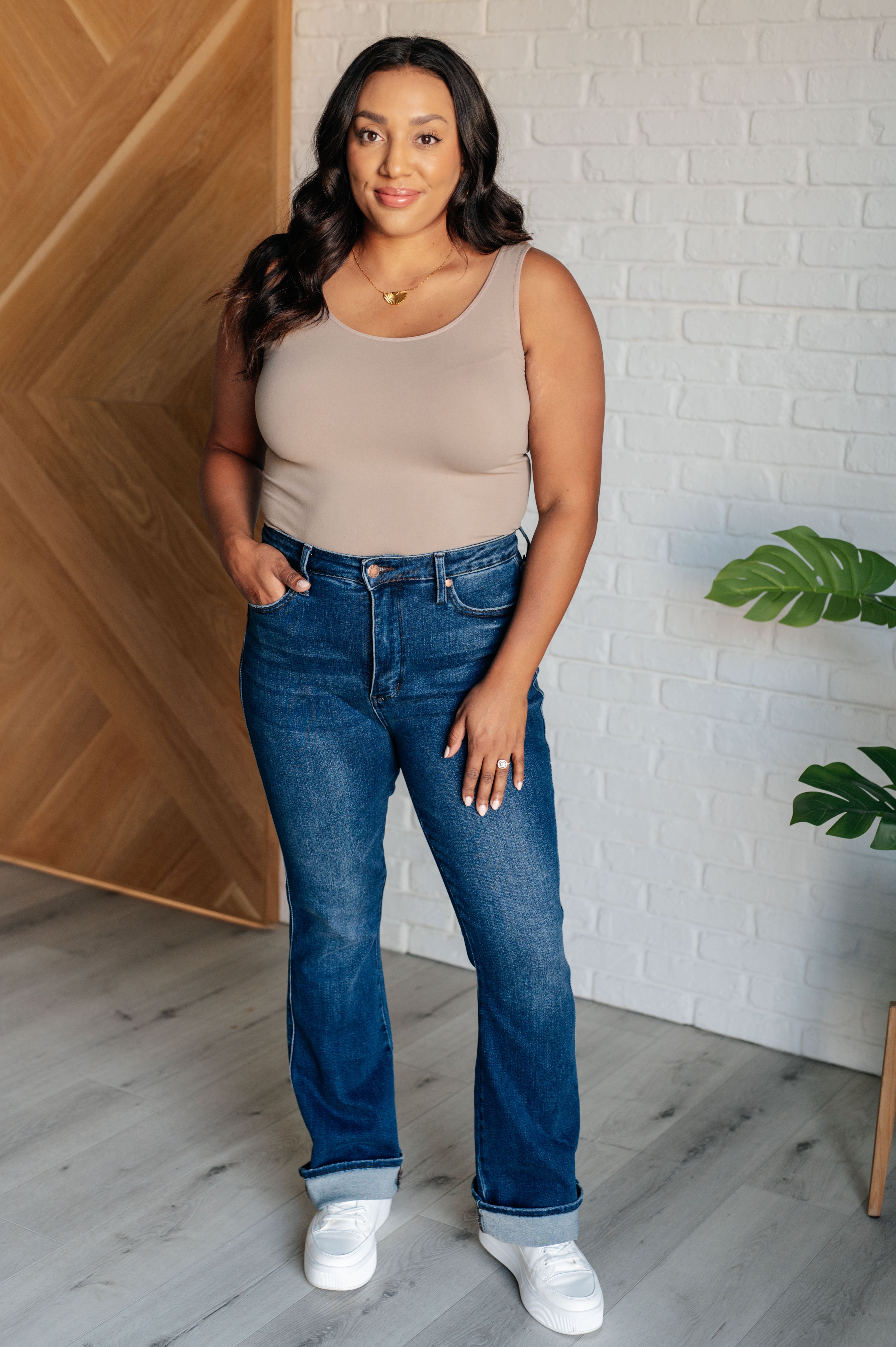 Santana High Rise Control Top Bootcut Jeans for Women - Slimming Tummy Control Denim Pants with Flared Leg | Perfect for Work, Casual Outfits & Date Nights