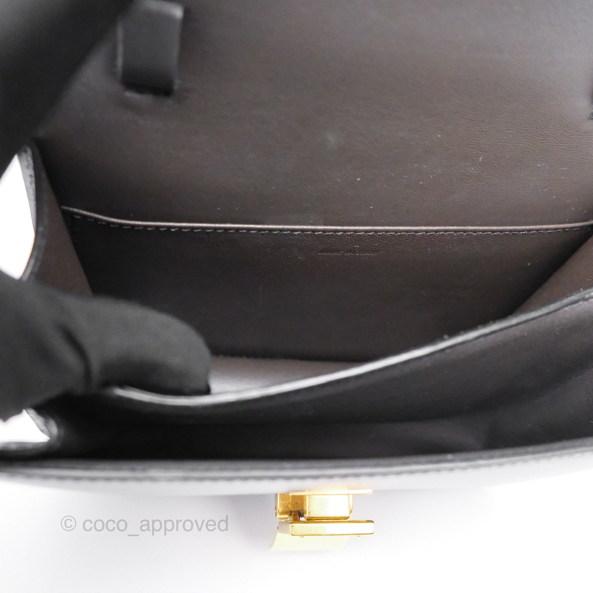 Celine Teen Classic Box Flap Bag in Dark Grey Box Calfskin Leather - Perfect for Work, Travel & Everyday Luxury