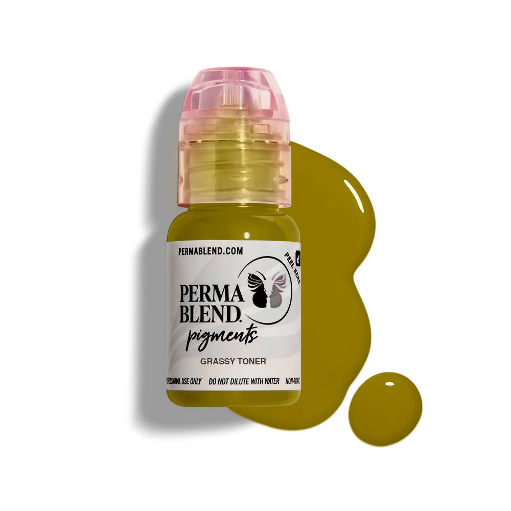 Perma Blend Grassy Green Tattoo Pigment - Professional Tattoo Ink for Vibrant, Long-Lasting Body Art | Perfect for Tattoo Artists & Permanent Makeup