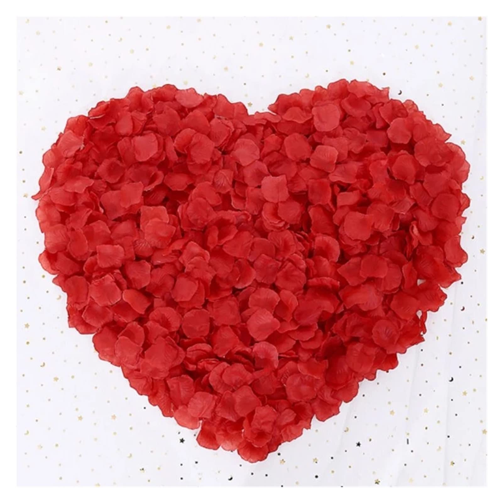 500 Pcs Red Non-Woven Rose Petals - Romantic Wedding & Proposal Decoration for Aisle, Table Scatter, Bedroom Decor - Fake Flower Petals for Special Events