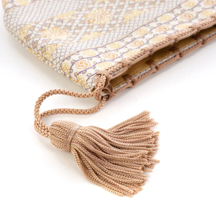 Nishijin Ori Small Drawstring Cherry Blossom Bag - Handmade Kyoto Japanese Traditional Craft Purse for Women | Perfect for Cosplay, Tea Ceremony & Gift Giving