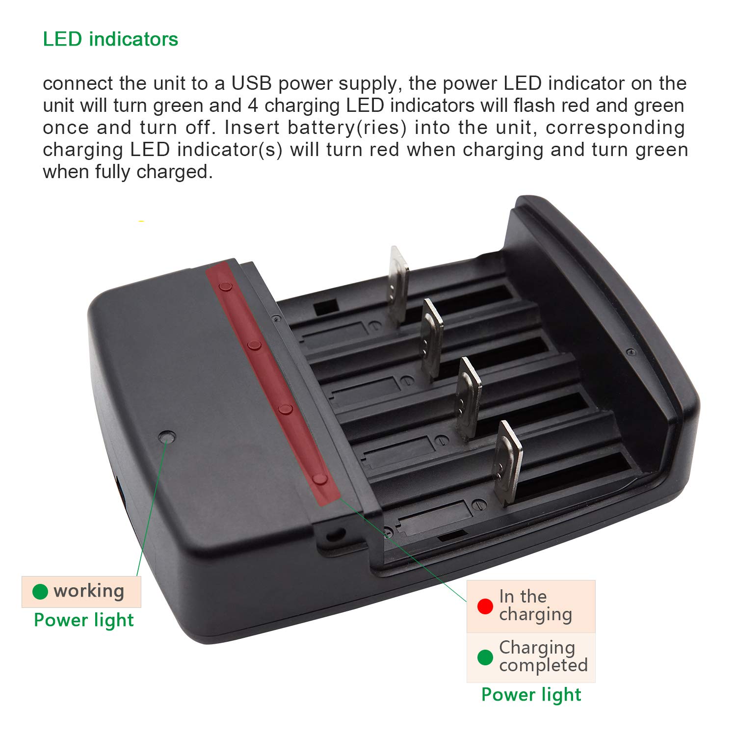 Universal USB Smart Battery Charger for 14500 3.2V AA 700mAh LiFePO4 Rechargeable Batteries - Fast Charging for Flashlights, Toys & Electronic Devices