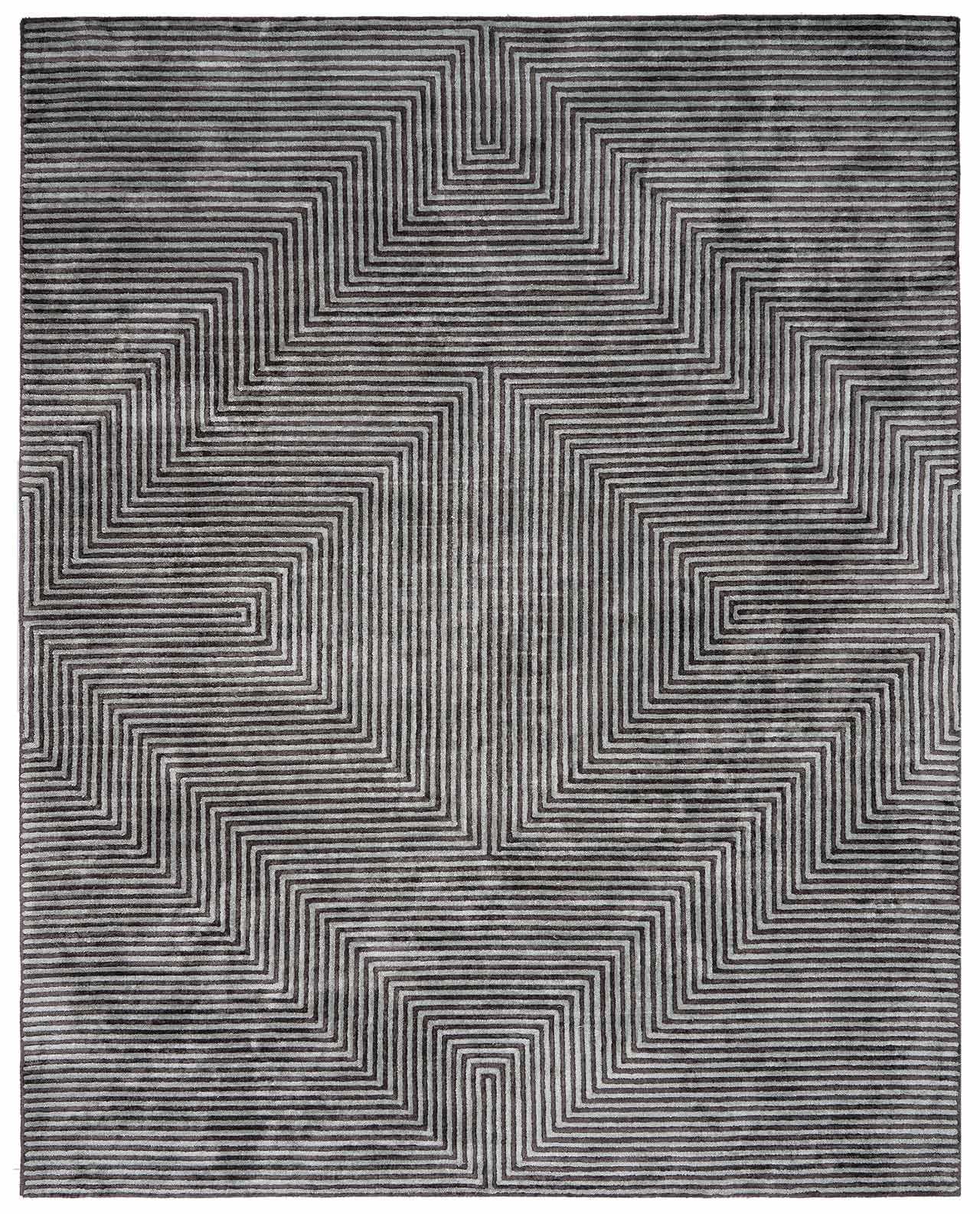 Hauteloom Allston Modern Area Rug 3' x 5' - Soft Gray & Blue Living Room Rug - Non-Slip Bedroom Carpet for Home Decor - Perfect for Cozy Spaces & Family Gatherings