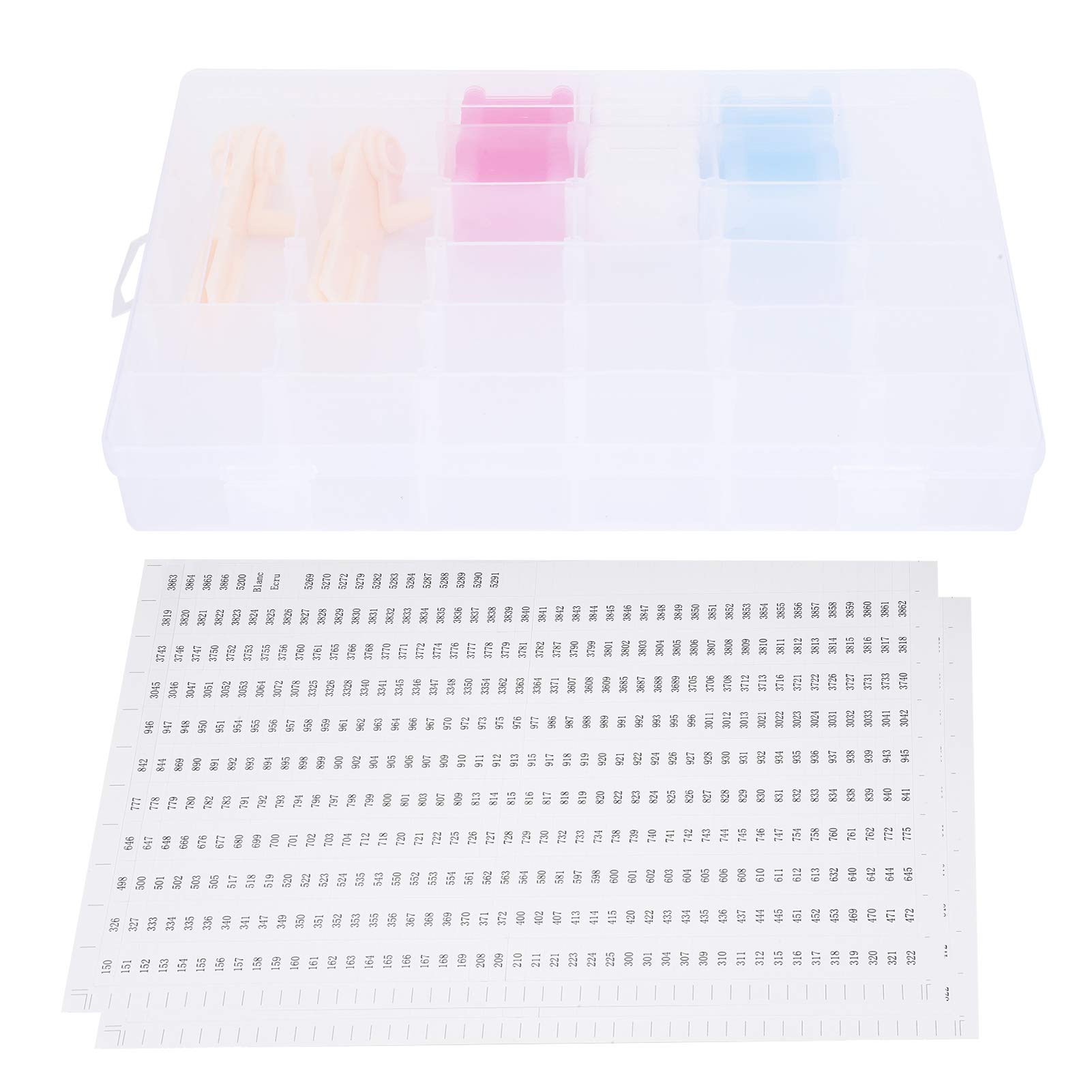 120Pcs Plastic Embroidery Floss Bobbins Set with Organizer Box - Floss Winder & Stickers for Cross Stitch, Needlework, Sewing - Perfect for Craft Storage & DIY Projects