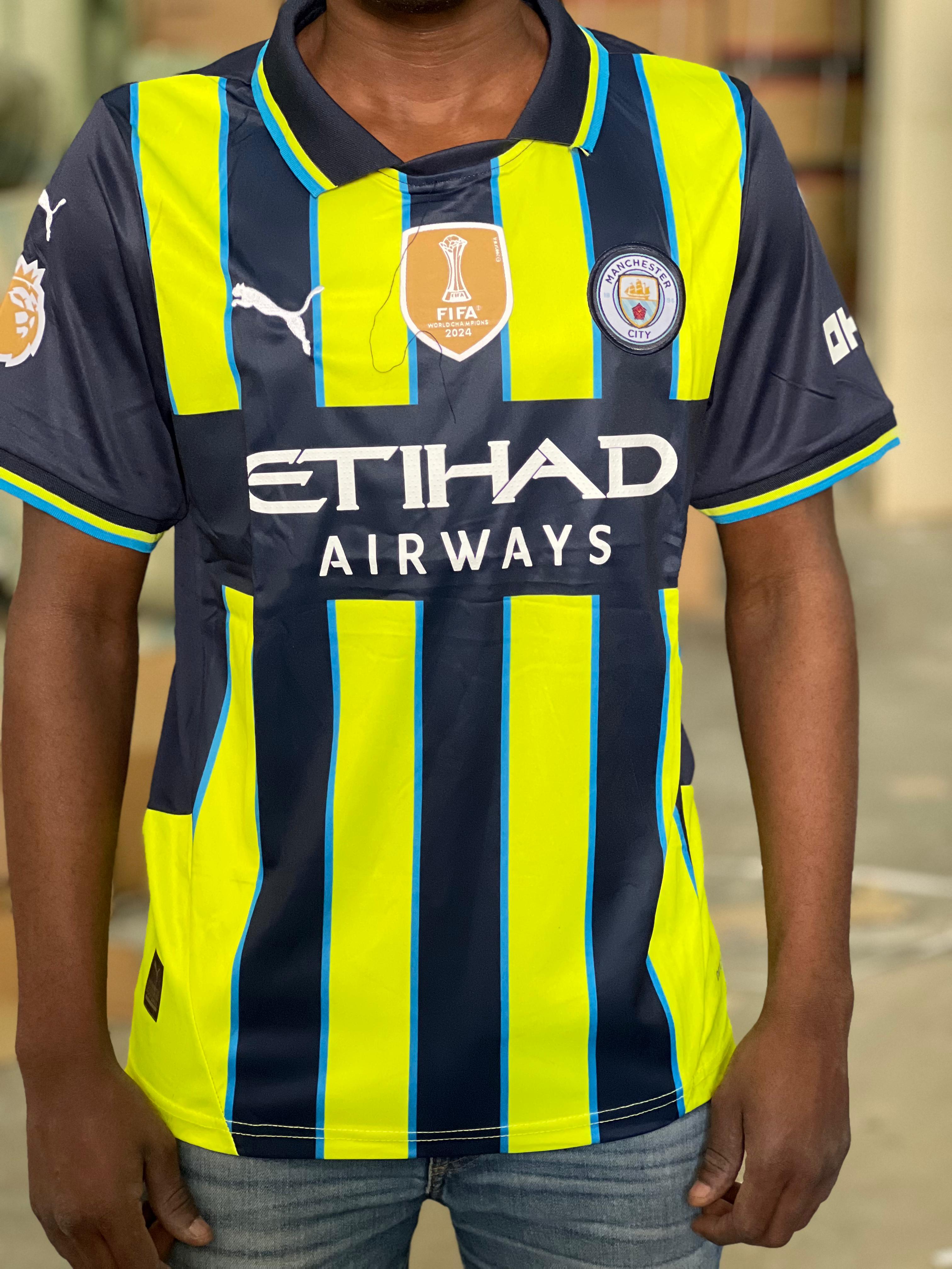 Official Manchester City Away Jersey 2023-2024 - Authentic Fan Version Soccer Shirt for Men & Women - Perfect for Matchdays, Training & Football Enthusiasts