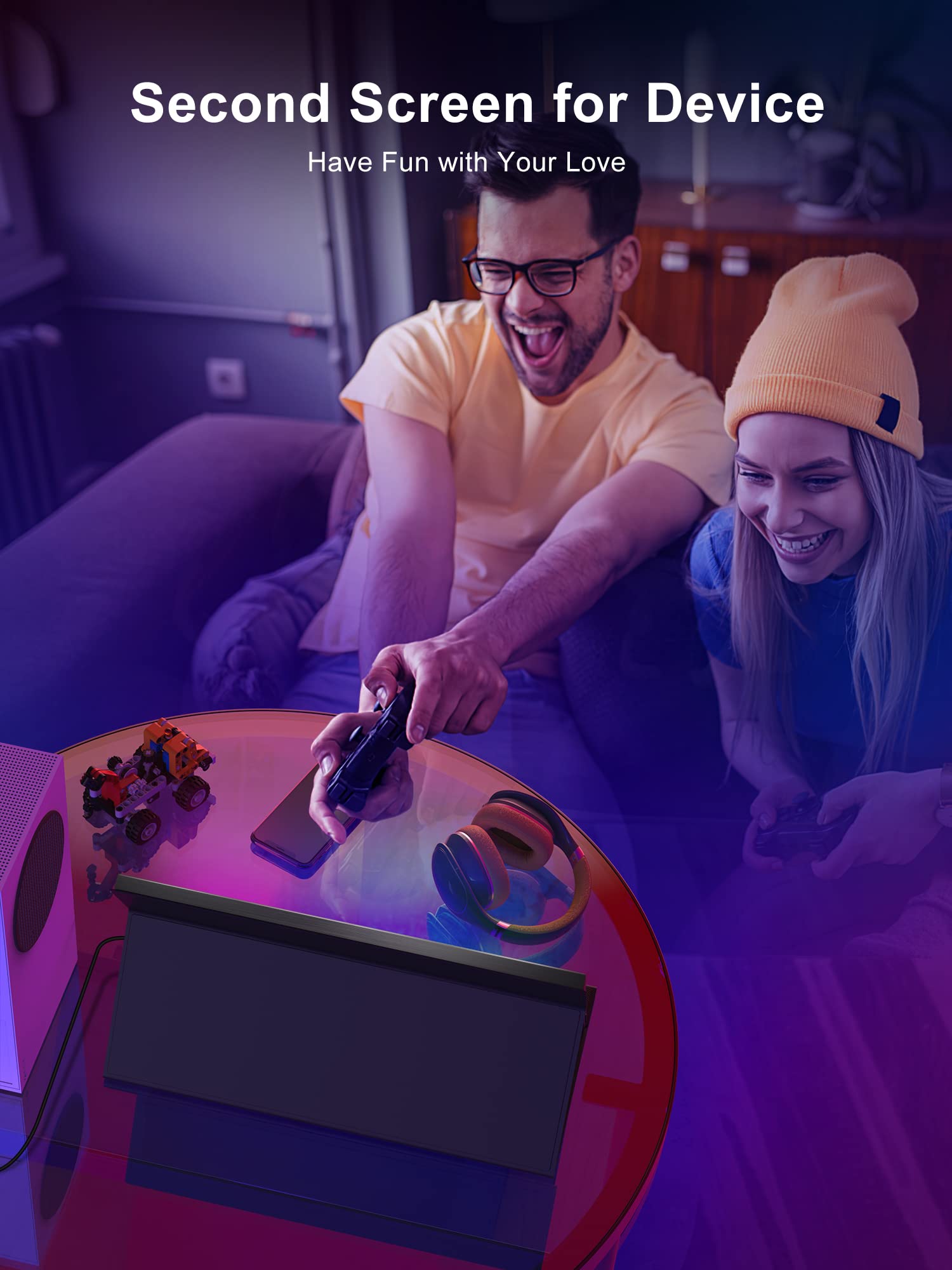 17.3 Inch 144Hz Portable Gaming Monitor - 1080P FHD USB C HDMI Second Screen with Built-in Speakers | VESA Mountable Travel Display for PS5, Xbox, Switch, MAC, PC & Mobile Gaming | Perfect for Work, Travel & Multi-Tasking