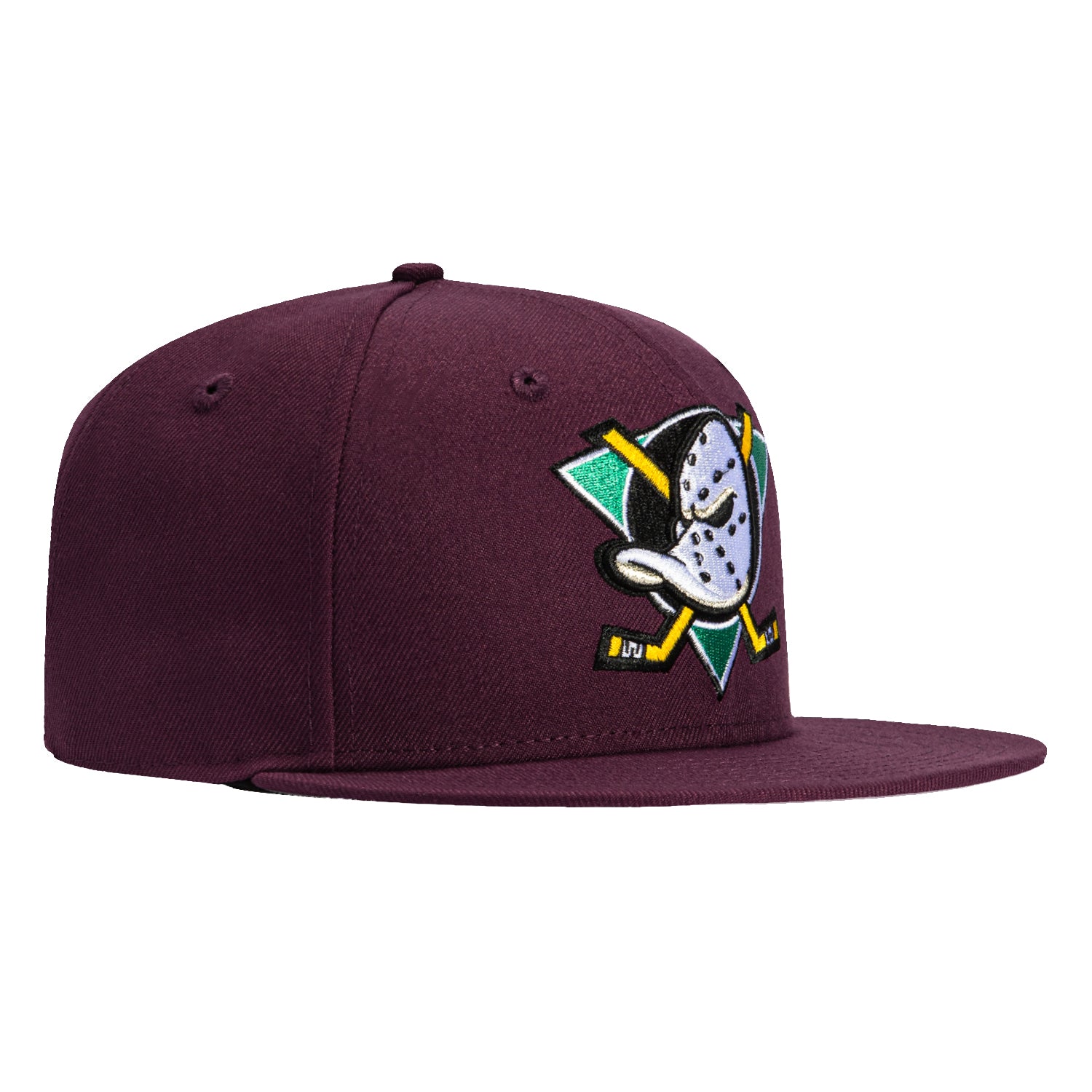 New Era 59Fifty Anaheim Ducks Snapback Hat - Maroon NHL Hockey Cap for Men & Women | Perfect for Games, Fan Gear & Streetwear Fashion
