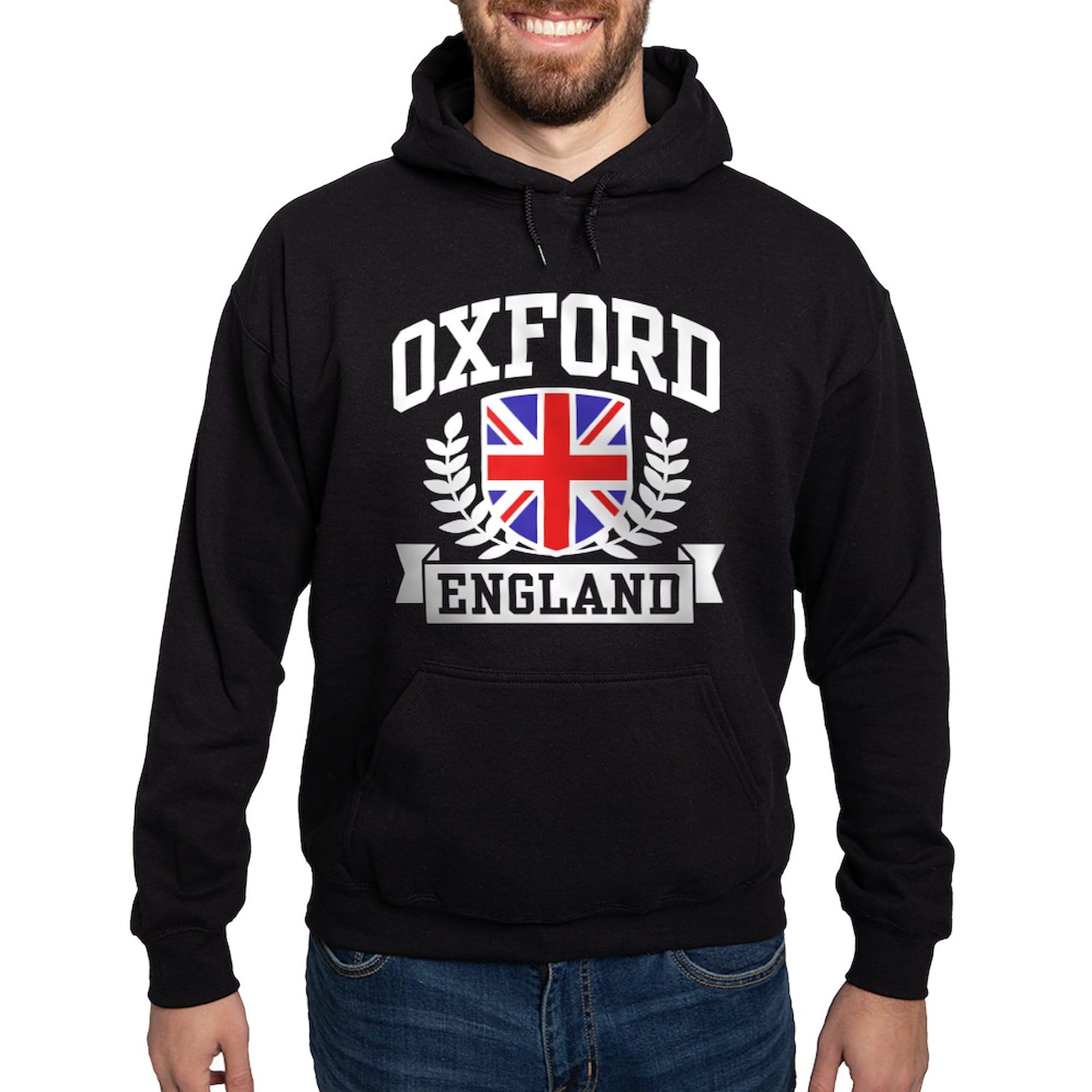 Oxford England Hoodie for Men - Dark Regular Fit Pullover Sweatshirt | Casual Wear, Street Style & Travel Comfort