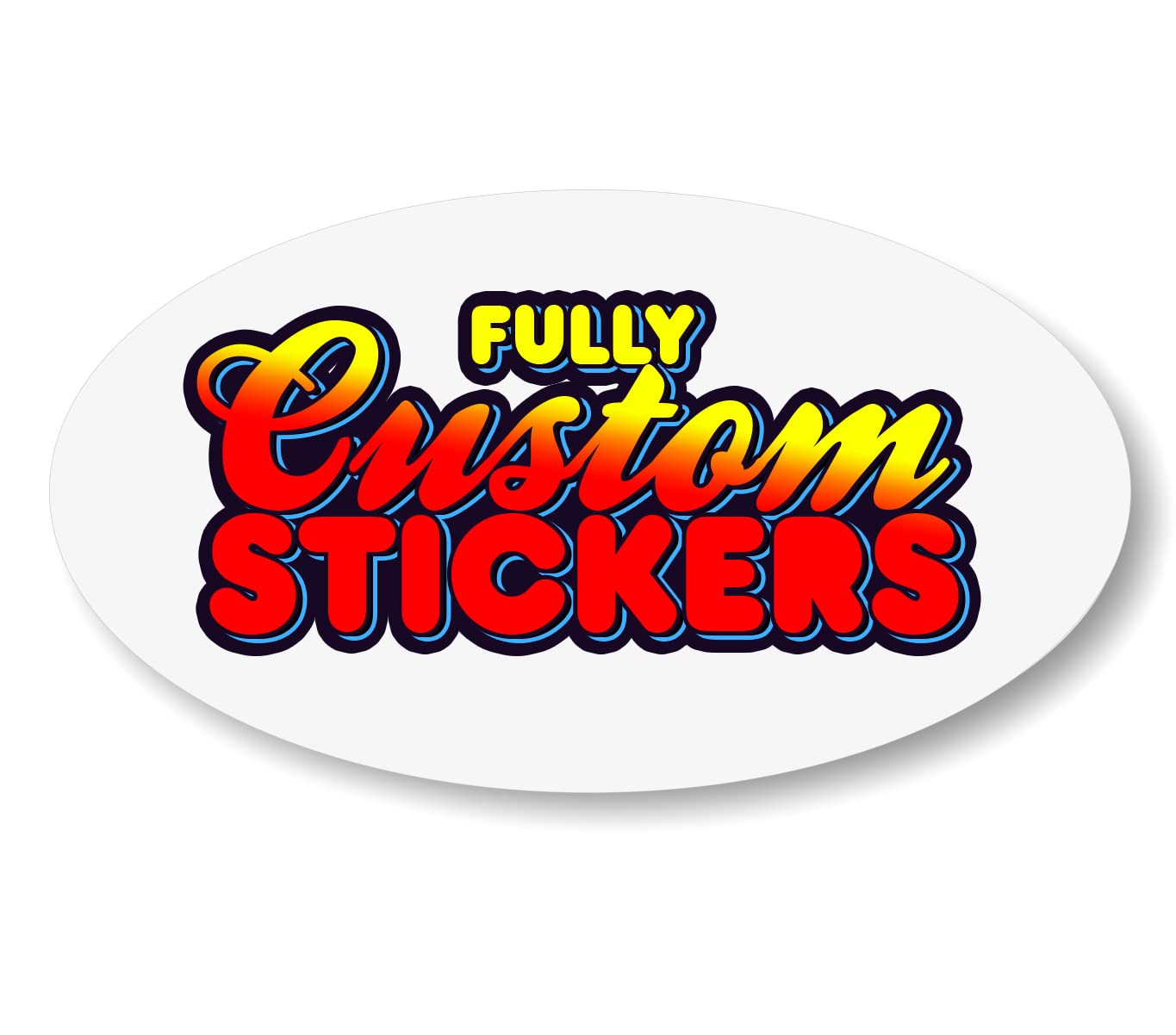 Custom Vinyl Stickers 50 Pack - Personalized Waterproof Decals for Kids & Adults - Business Logo Labels for Laptops, Cars, Walls, Windows - Durable Oval Stickers 2