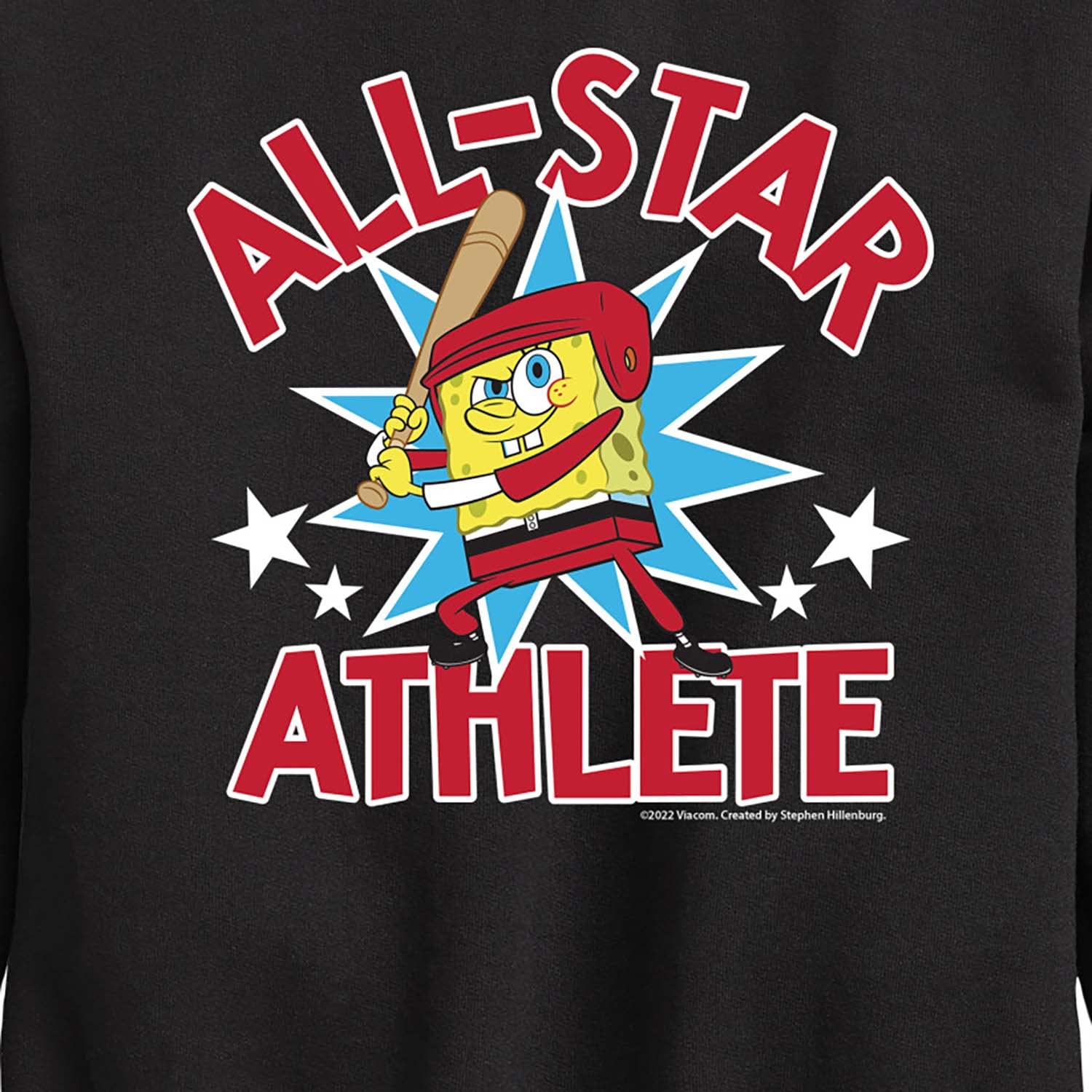 HYBRID APPAREL Spongebob Squarepants American All Star Fleece Sweatshirt for Toddler & Youth | Soft Crewneck Pullover for Boys & Girls | Perfect for School, Playdates & Family Outings