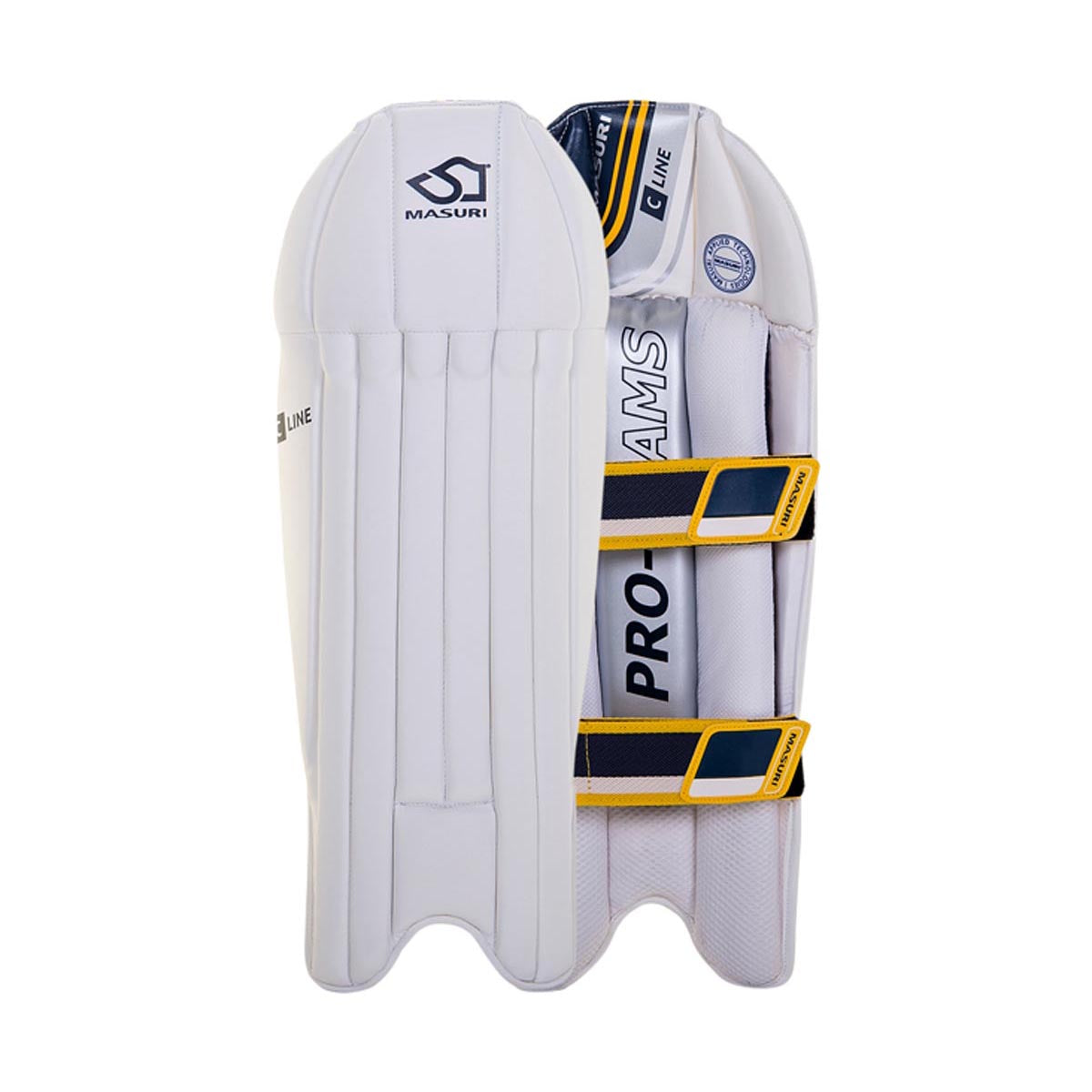Masuri C Line Wicket Keeping Pads - Cricket Wicket Keeper Leg Guards for Professional & Amateur Players - Lightweight & Durable Protection for Matches & Practice