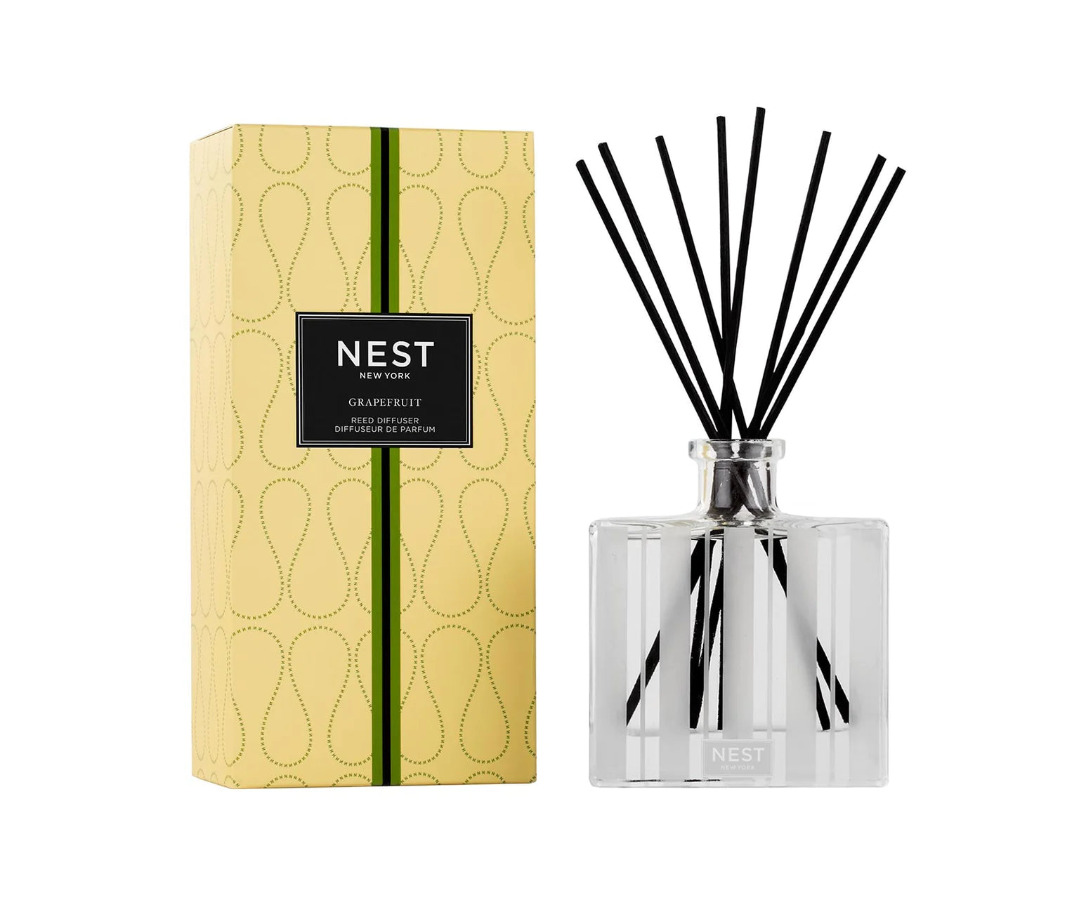 Nest Grapefruit Reed Diffuser - Natural Home Fragrance Oil Diffuser for Living Room, Bedroom & Bathroom | Long-Lasting Aromatherapy for Relaxation & Stress Relief
