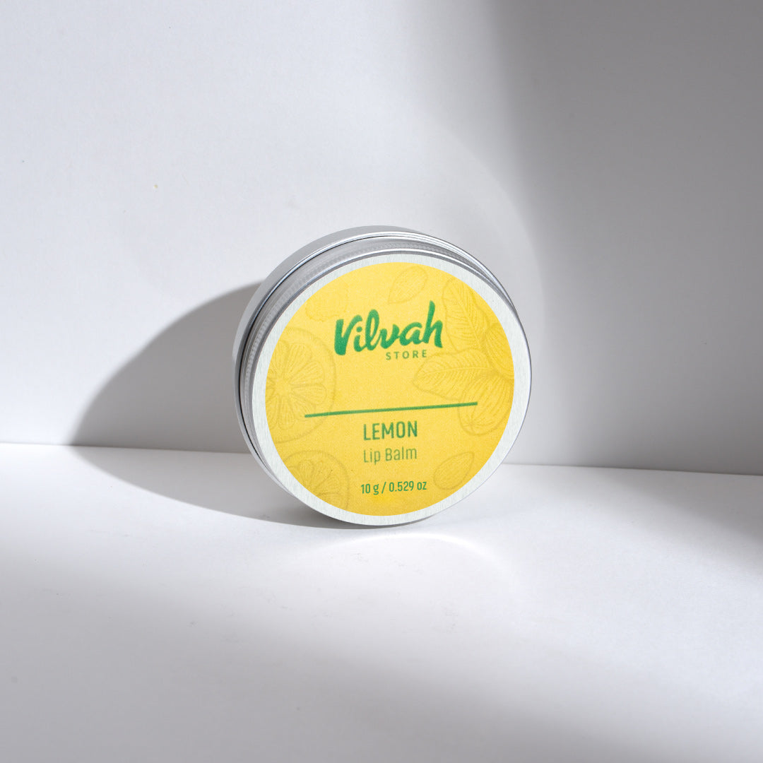 Natural Lemon Lip Balm - Moisturizing & Hydrating Lip Care for Dry, Chapped Lips - Perfect for Winter, Outdoor Activities & Daily Use