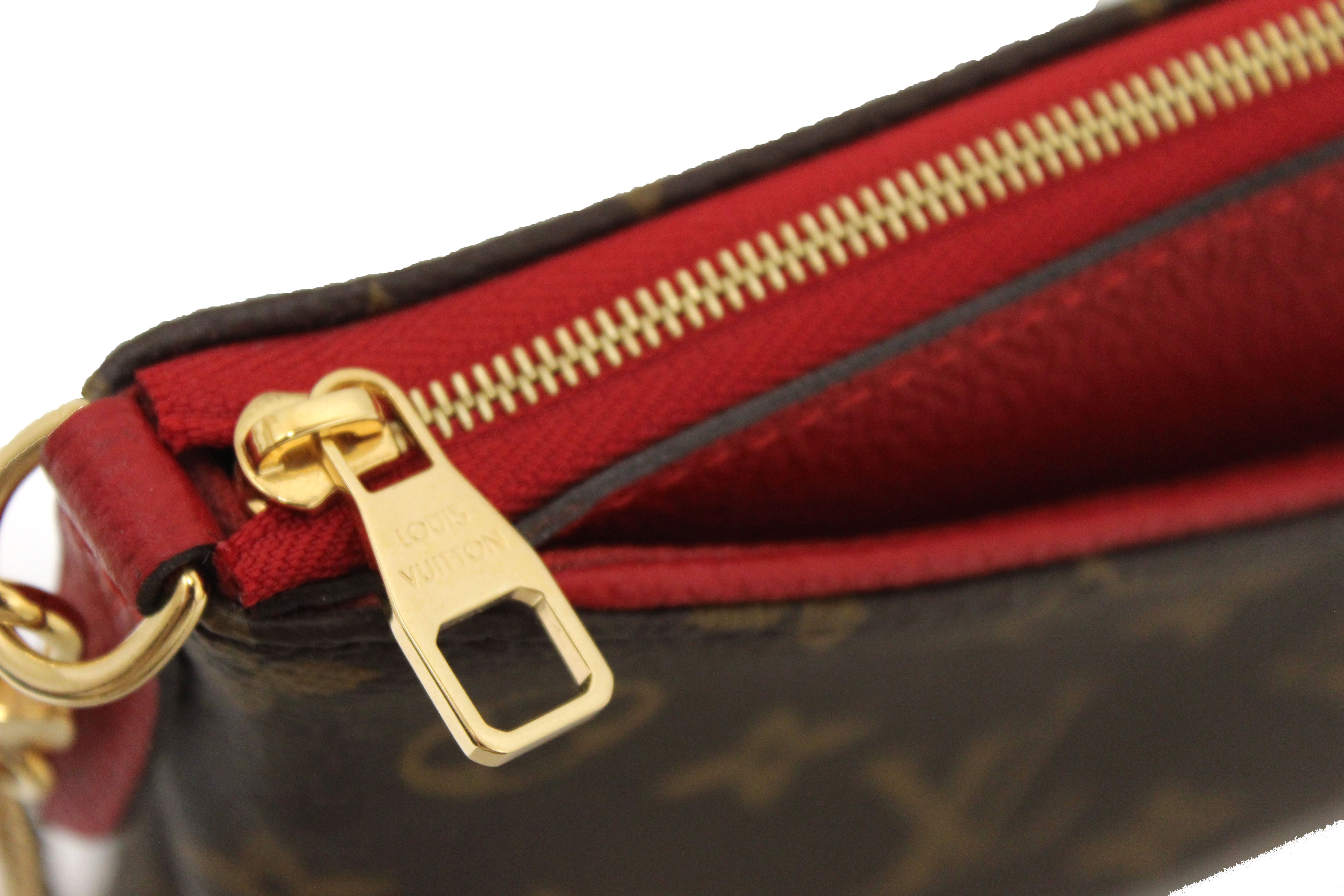Authentic Louis Vuitton Monogram Red Pallas Clutch Bag - Luxury Designer Handbag for Women, Perfect for Evening Parties, Date Nights & Special Occasions