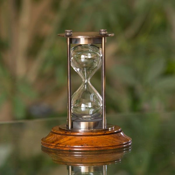 Premium Bronze Hourglass Sand Timer Kit - 30 Minute Decorative Timepiece for Home Office Decor, Meditation, Yoga, and Classroom Activities