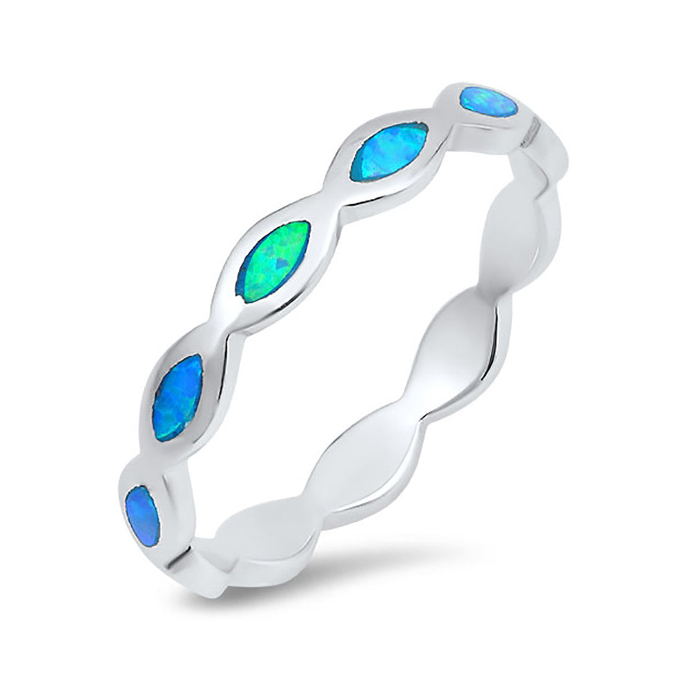 Created Light Blue Opal