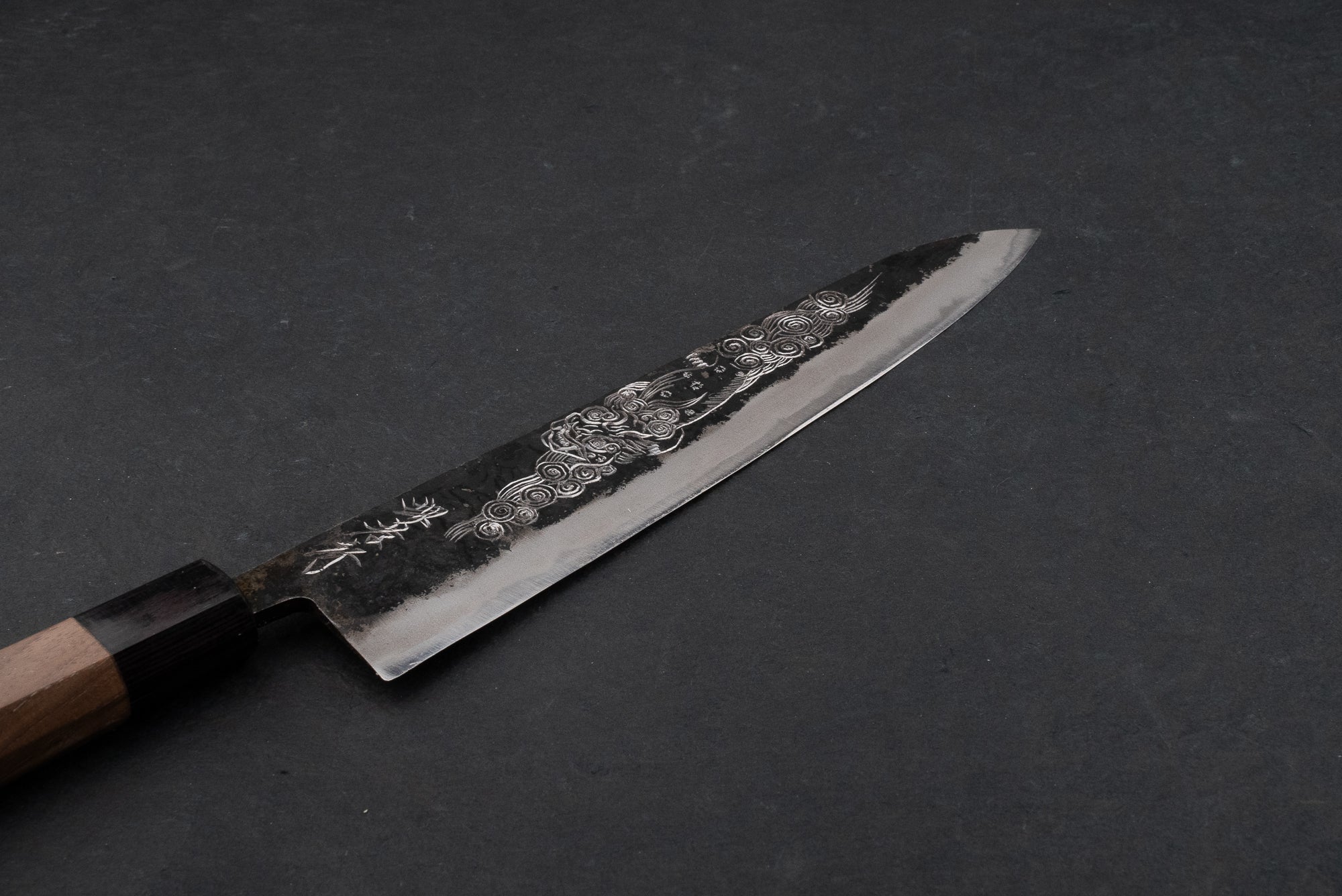 Premium Sakai Takayuki Michiko Kubota Engraved Aogami Super Gyuto Chef Knife 240mm - Japanese High Carbon Steel Kitchen Knife with Lion Engraving - Perfect for Sushi, Meat Cutting & Professional Chefs