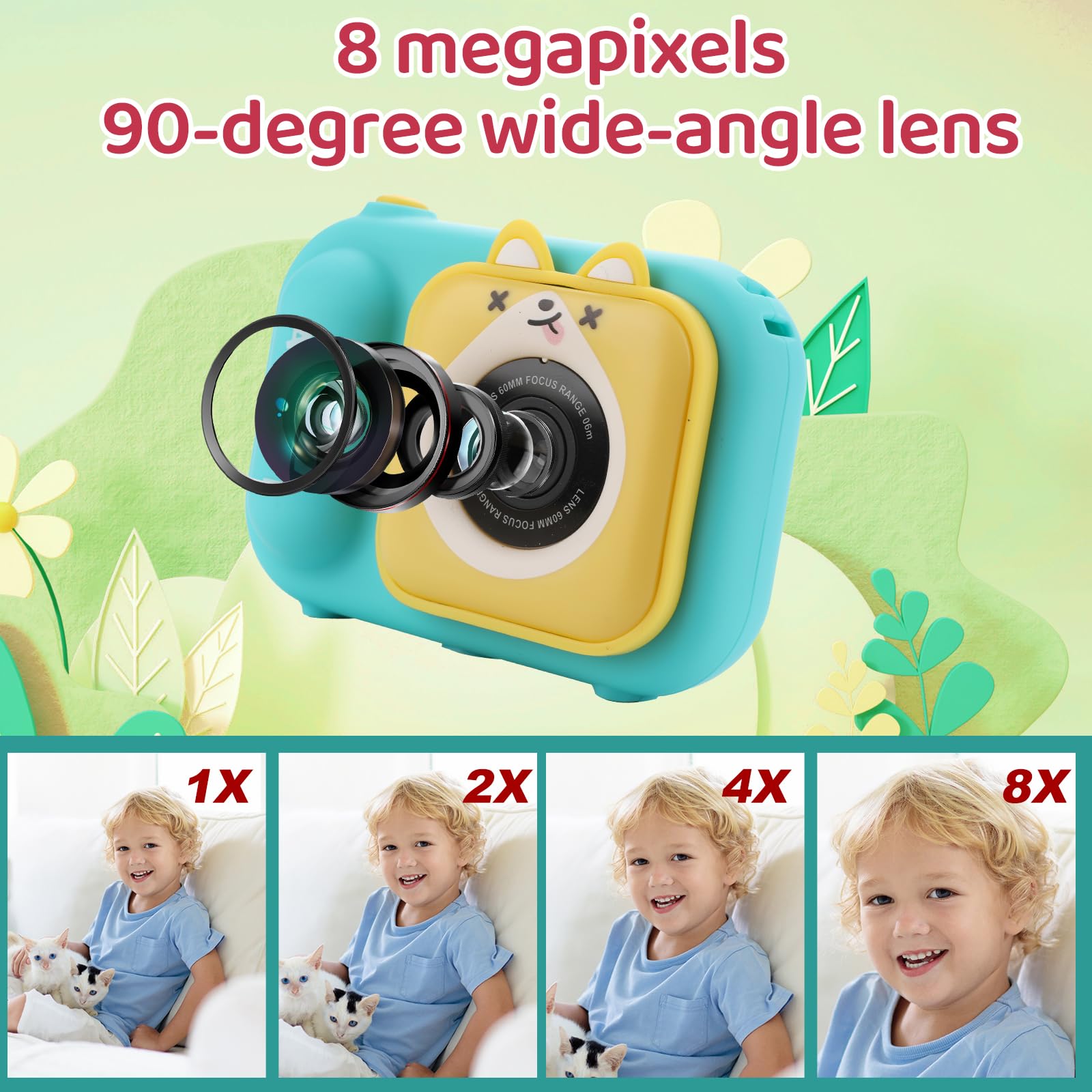 Kids Digital Camera with Tripod & 32GB SD Card - 2.4