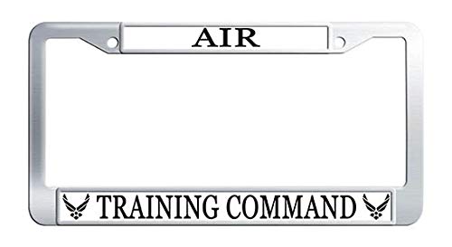 USAF Air Training Command Stainless Steel License Plate Frame - Durable Car Plate Cover for Military Enthusiasts | Perfect for Cars, Trucks & Motorcycles