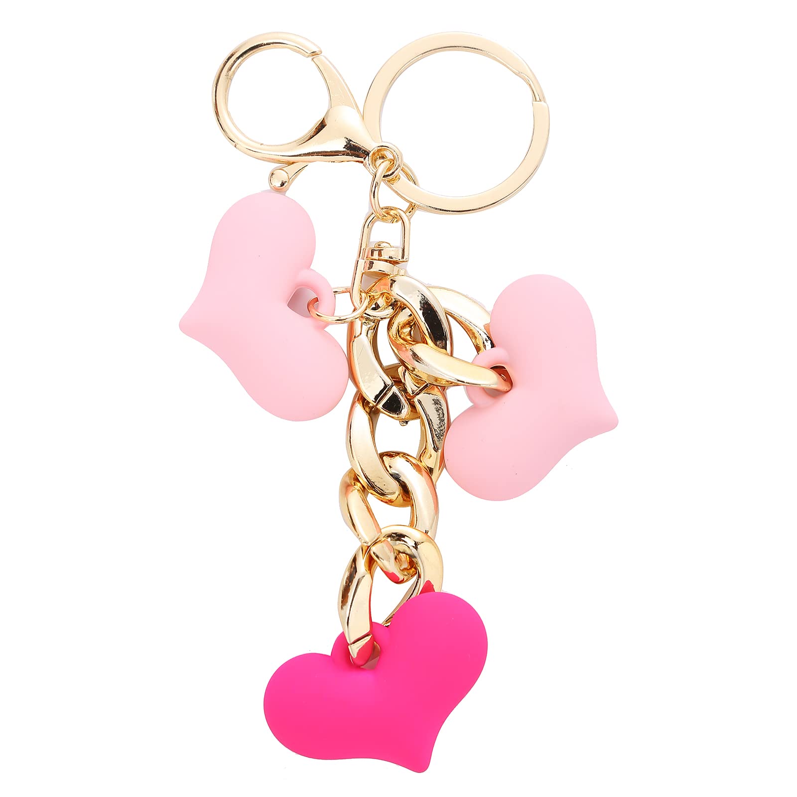 Yrrue Cute Heart Pendant Keychains for Women - Colorful Sweet Bag & Car Accessories, Perfect for Everyday Use and Gift Giving