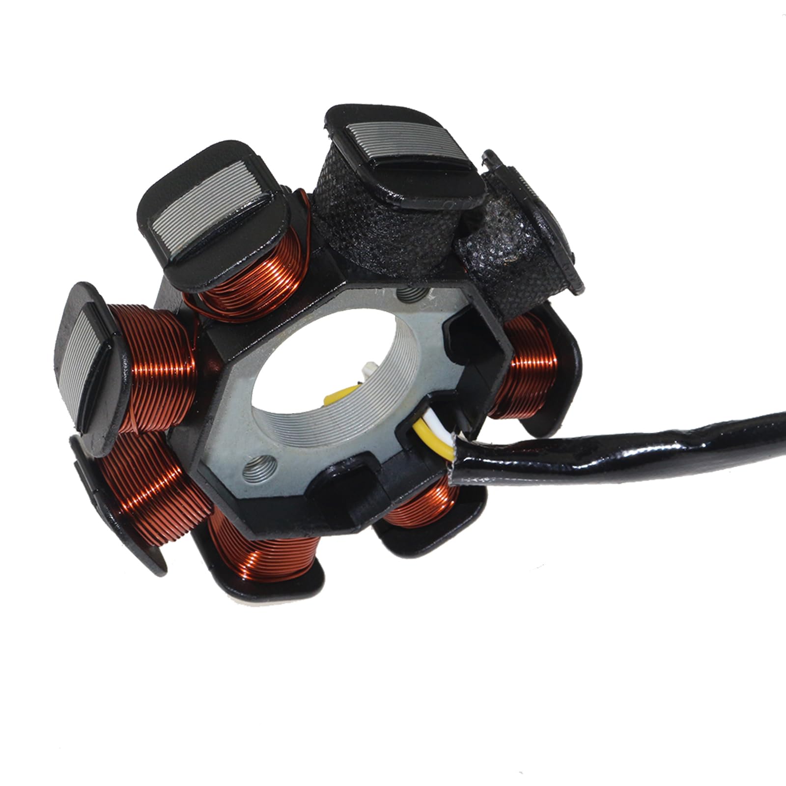 High-Performance Ignition Stator Magneto 4-Wire AC 8-Pole Coil for Chinese Scooter, Moped, ATV, Go Kart - Compatible with 4-Stroke GY6 50cc 80cc 100cc 139QMB 139QMA Engines - Perfect for Off-Road Adventures and Urban Commuting