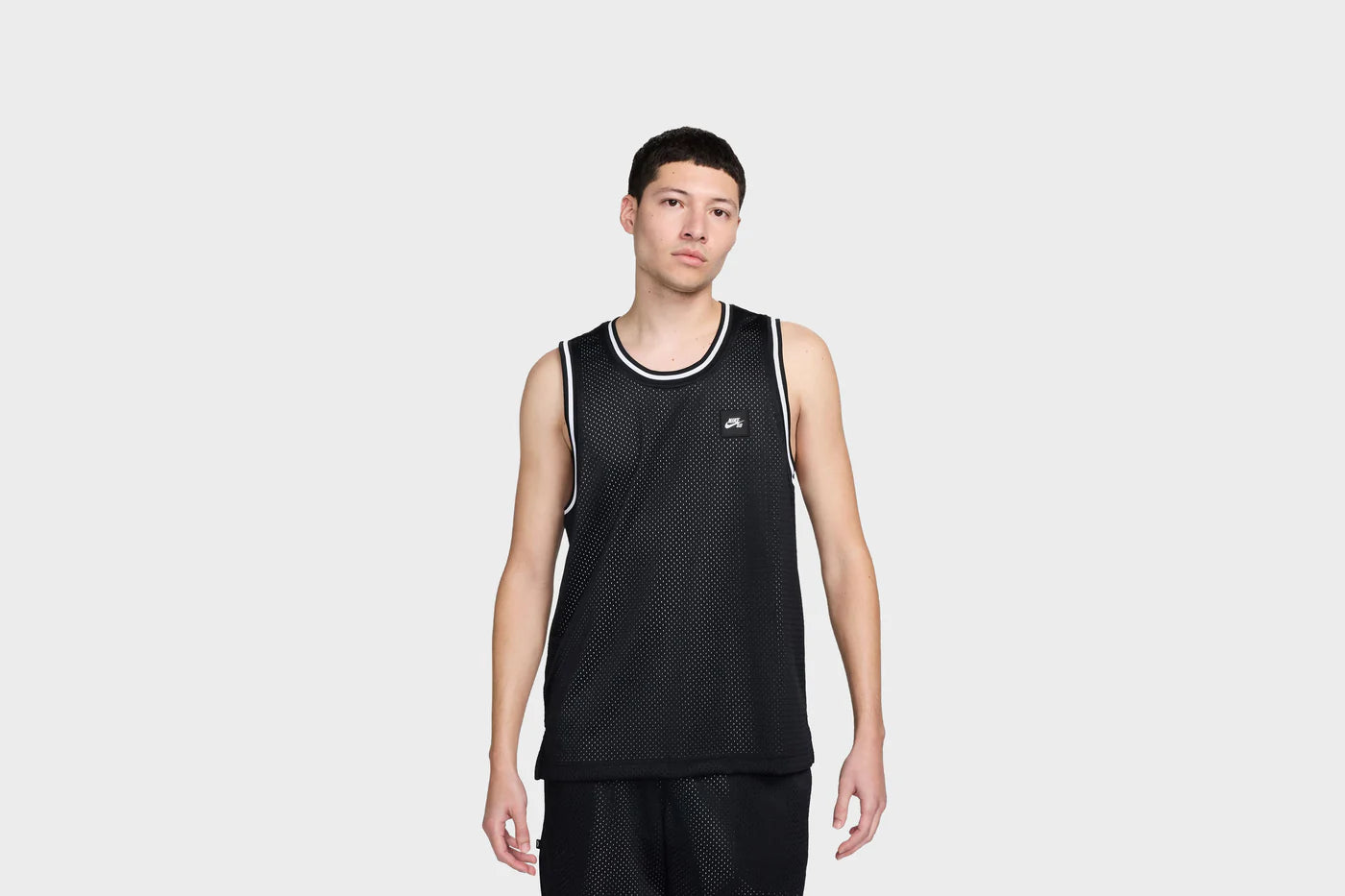 Nike SB Basketball Skate Jersey - Black & White - Men's Athletic Shirt for Skateboarding, Streetwear & Casual Wear