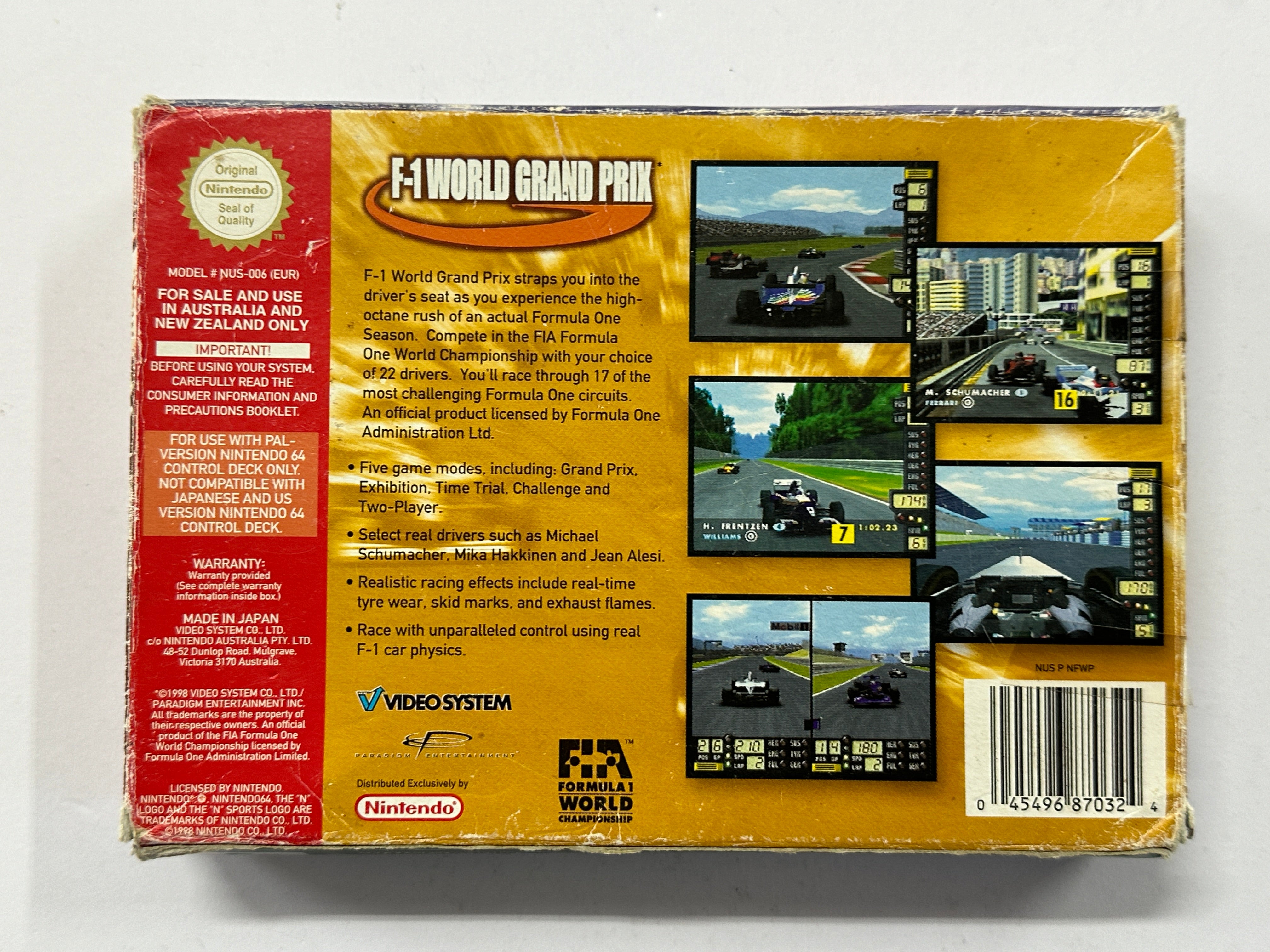 F1 World Grand Prix Complete In Box - Authentic Racing Game for PlayStation - Perfect for Racing Enthusiasts & Collectors