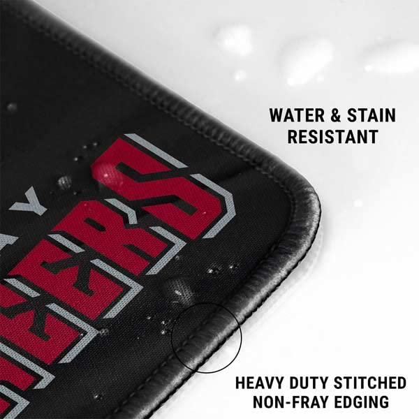 Skinit Small Gaming Mouse Pad - Officially Licensed NFL Tampa Bay Buccaneers Design with Stitched Edges, Waterproof, Non-Slip Rubber Base - Perfect for PC, Laptop & Office Workstations | Ergonomic Desk Mat for Keyboard & Mouse | Ideal for Gamers, Students & Home Office Use