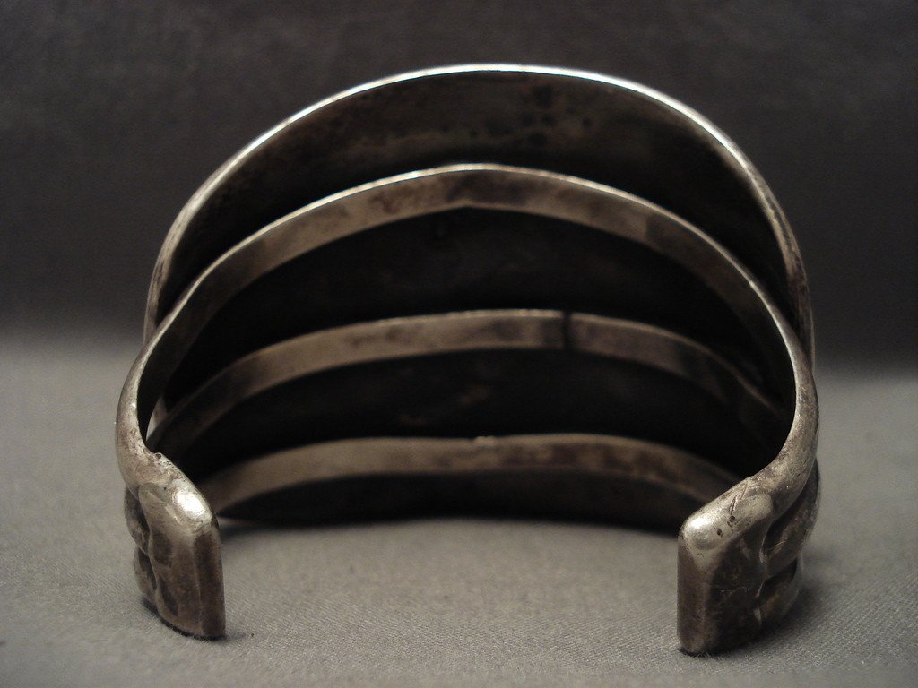 145 Gram Huge Heavy Old Navajo Native American Jewelry Silver Bracelet