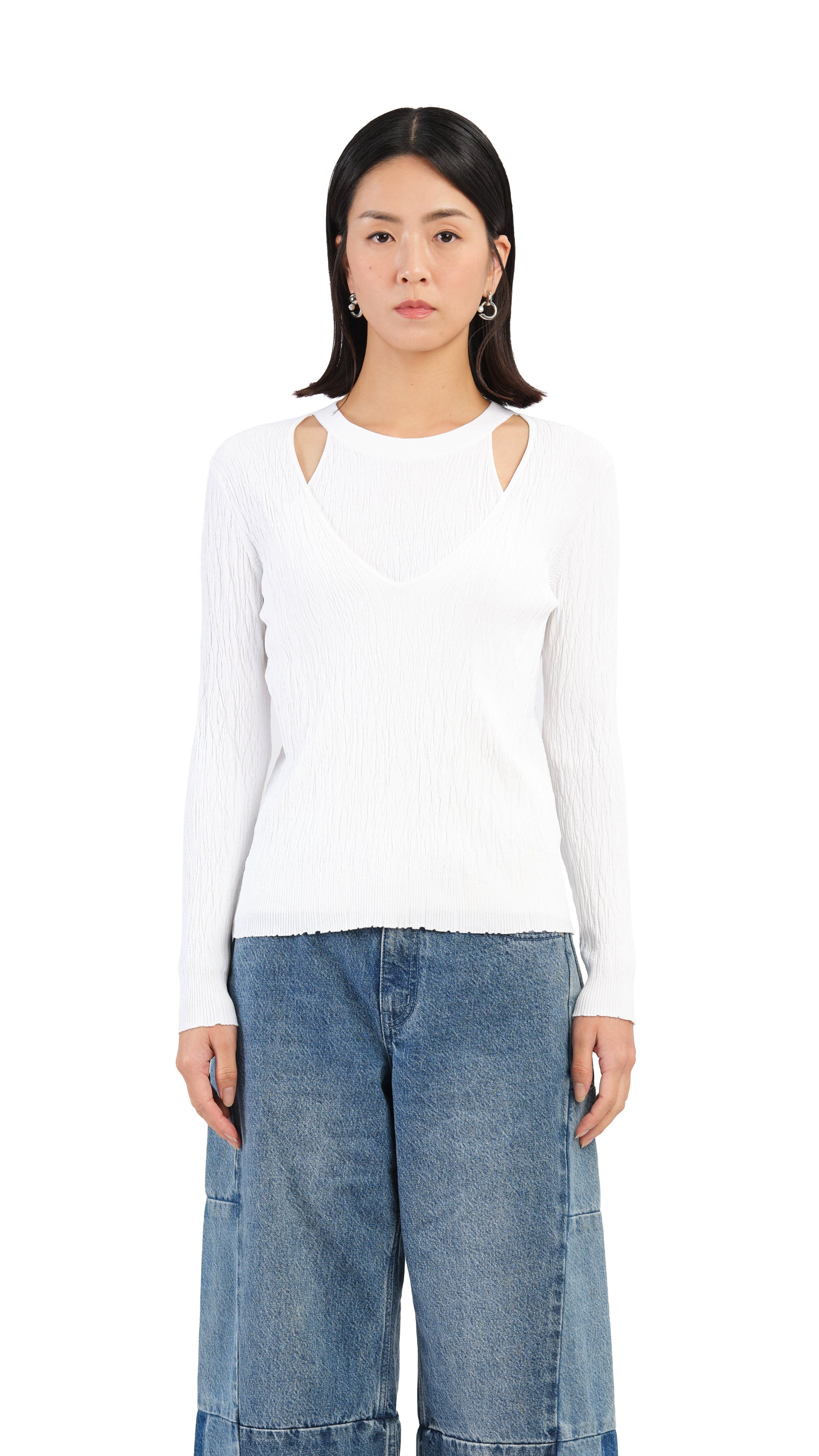 2 in 1 Knit Top for Women - Comfortable Stretchy Layering Shirt - Perfect for Casual Wear, Workouts & Everyday Outfits